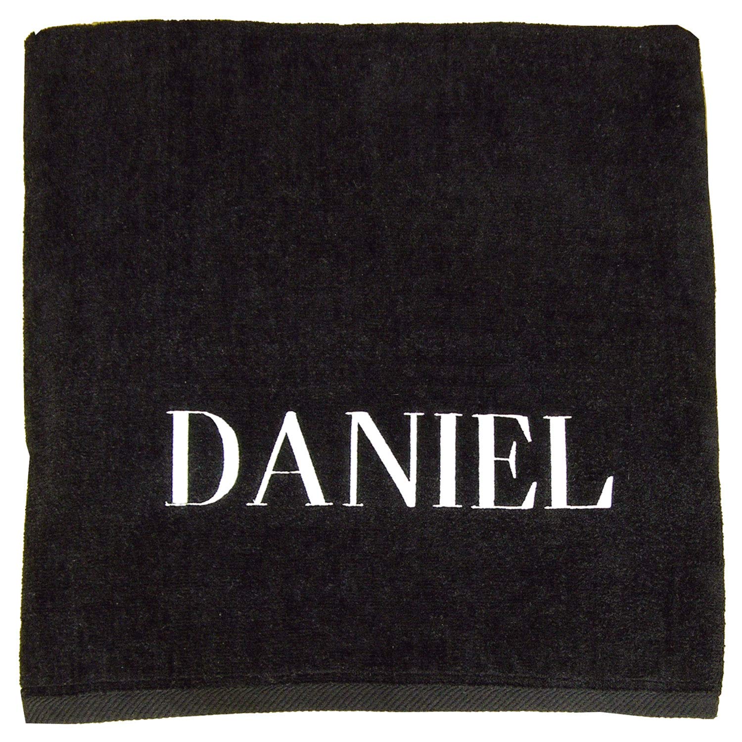Personalized Beach Towel - Custom Monogrammed Black Towel for Pool, Beach & Vacation | A PLUS MARKETING