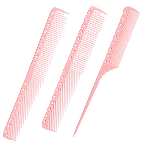 ABS Hair Comb - Non-Toxic & Safe Hairdressing Comb for Home, Salon & Barber Shop - Perfect for Haircuts, Styling & Detangling (Pink) | Ideal for Daily Use, Professional Styling & Travel