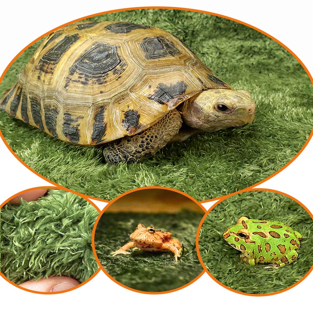 Kathson 2-Pack Reptile Carpet Terrarium Liner - Soft Tortoise Bedding & Reptile Substrate Mat - Perfect for Lizards, Snakes, Bearded Dragons, Geckos, Chameleons, Turtles & Iguanas (11.81