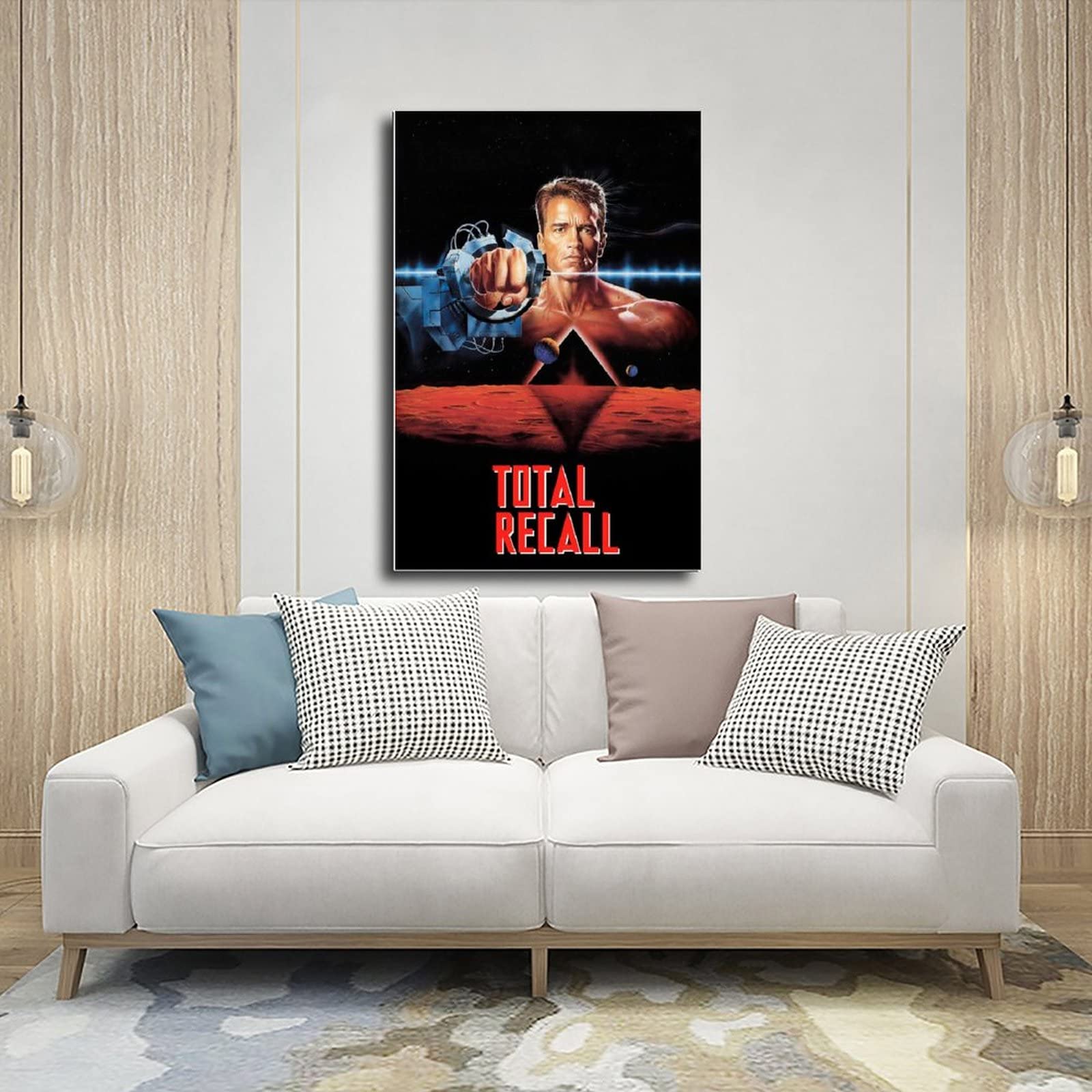 SHISHEN Total Recall Movie Poster Canvas Wall Art - 12x18inch(30x45cm) Unframed Print for Living Room, Bedroom & Home Theater Decor - Perfect for Sci-Fi Fans & Movie Lovers