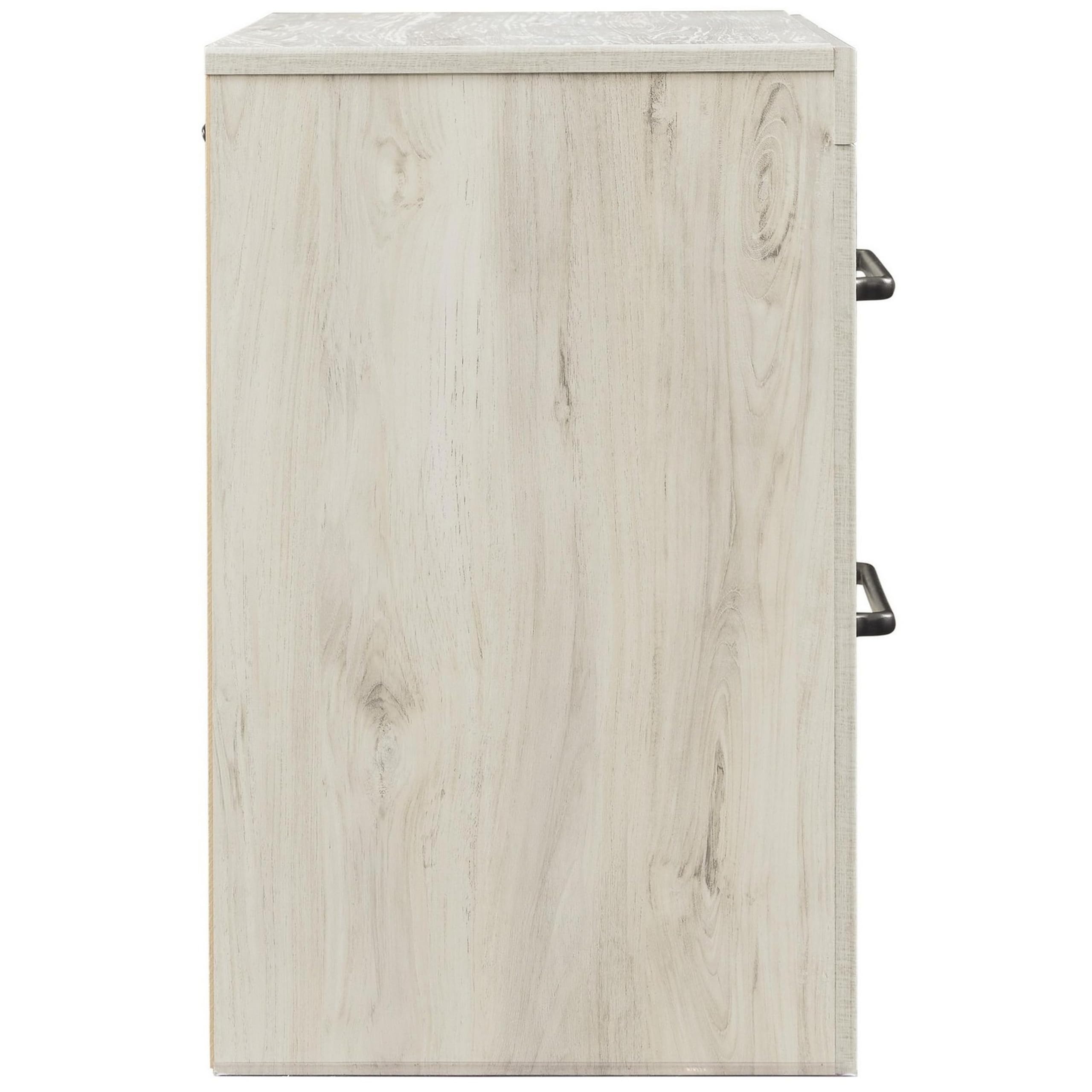 Benjara White Transitional Wooden Nightstand with 2 Drawers & Bar Handles - Perfect for Bedroom, Living Room or Office Furniture Setup