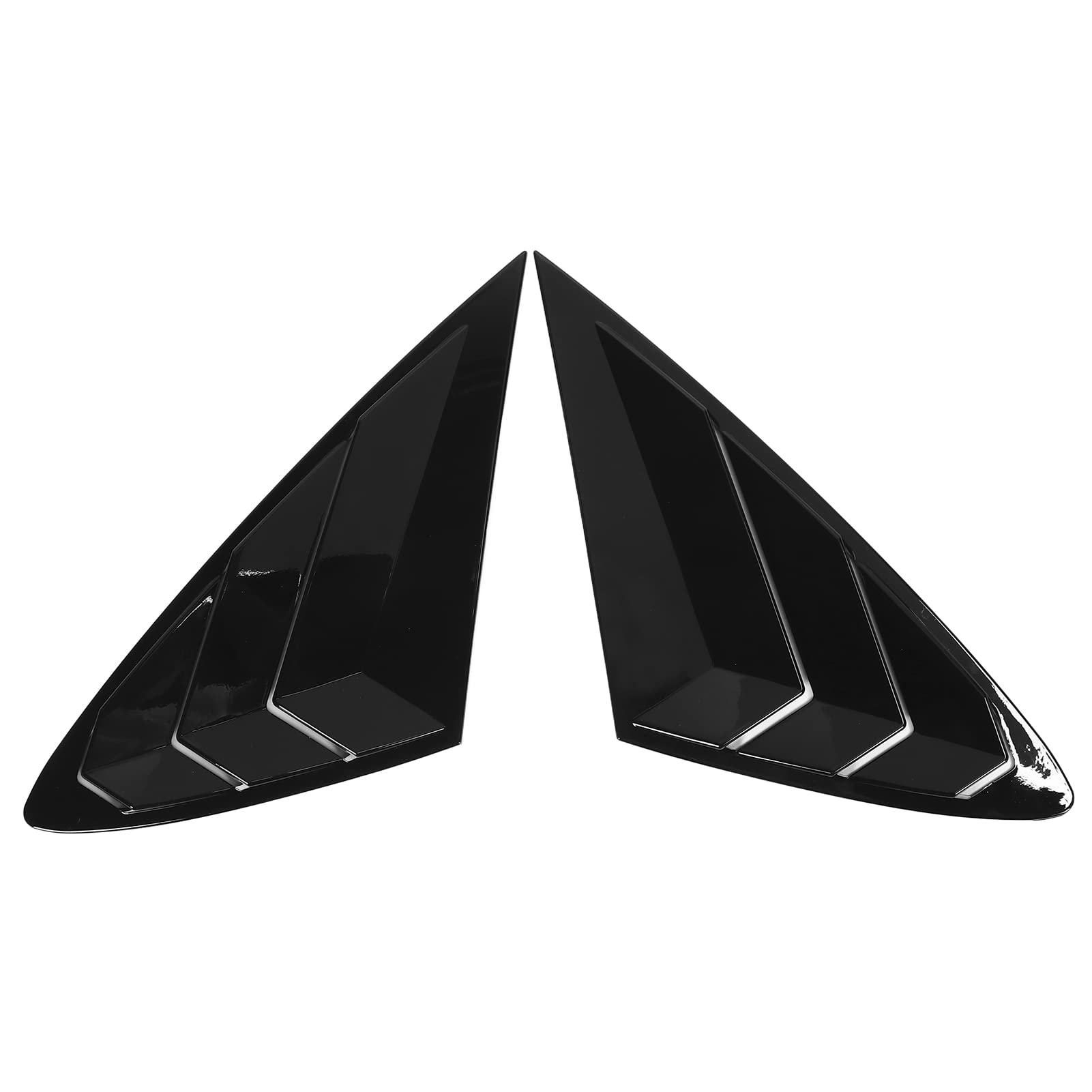 Aramox 2-Piece Glossy Black Rear Window Louver Vent Scoop for Hyundai Sonata 2020-2021 | Car Side Window Shade & Air Vent Blinds | Enhances Style & Airflow for Sedans & Coupes