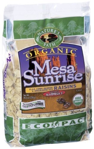 Nature's Path Mesa Sunrise with Raisins Organic Cereal - 6 Pack (29.1oz Each) | Bulk Breakfast Cereal | Non-GMO, Gluten-Free | Perfect for Family Breakfast & Healthy Snacking
