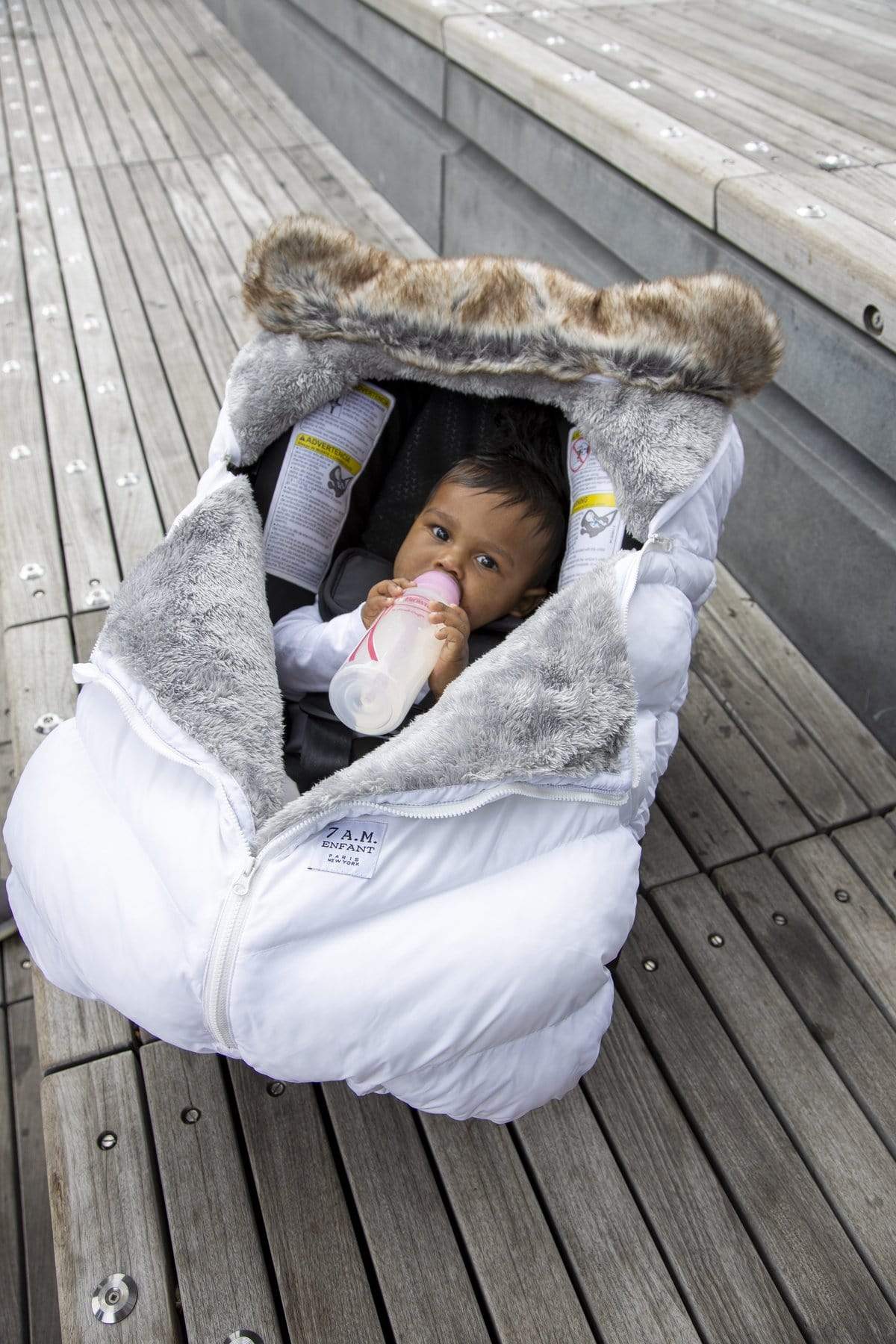 7AM Enfant Baby Car Seat Cocoon for Infants 0-12 Months - Soft & Warm Winter Car Seat Cover for Safe & Cozy Travel