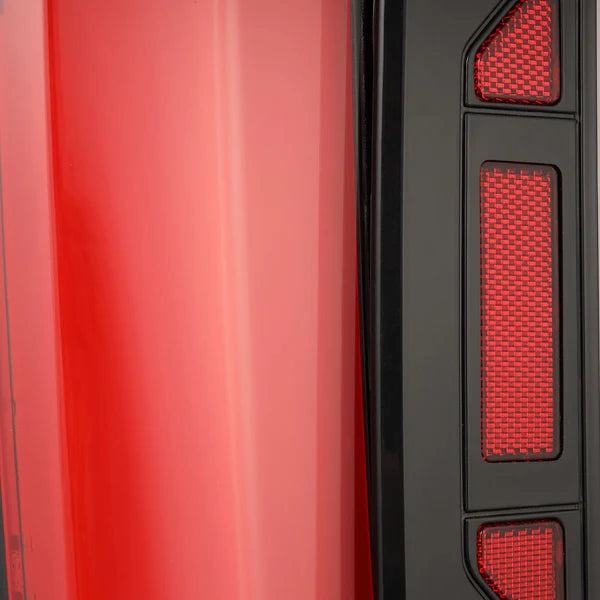 22 24 Toyota Tundra NOVA Series Prismatic LED Tail Lights - Black Red Smoked Lens - Waterproof Brake Lights - For Off-Road & Night Driving Safety