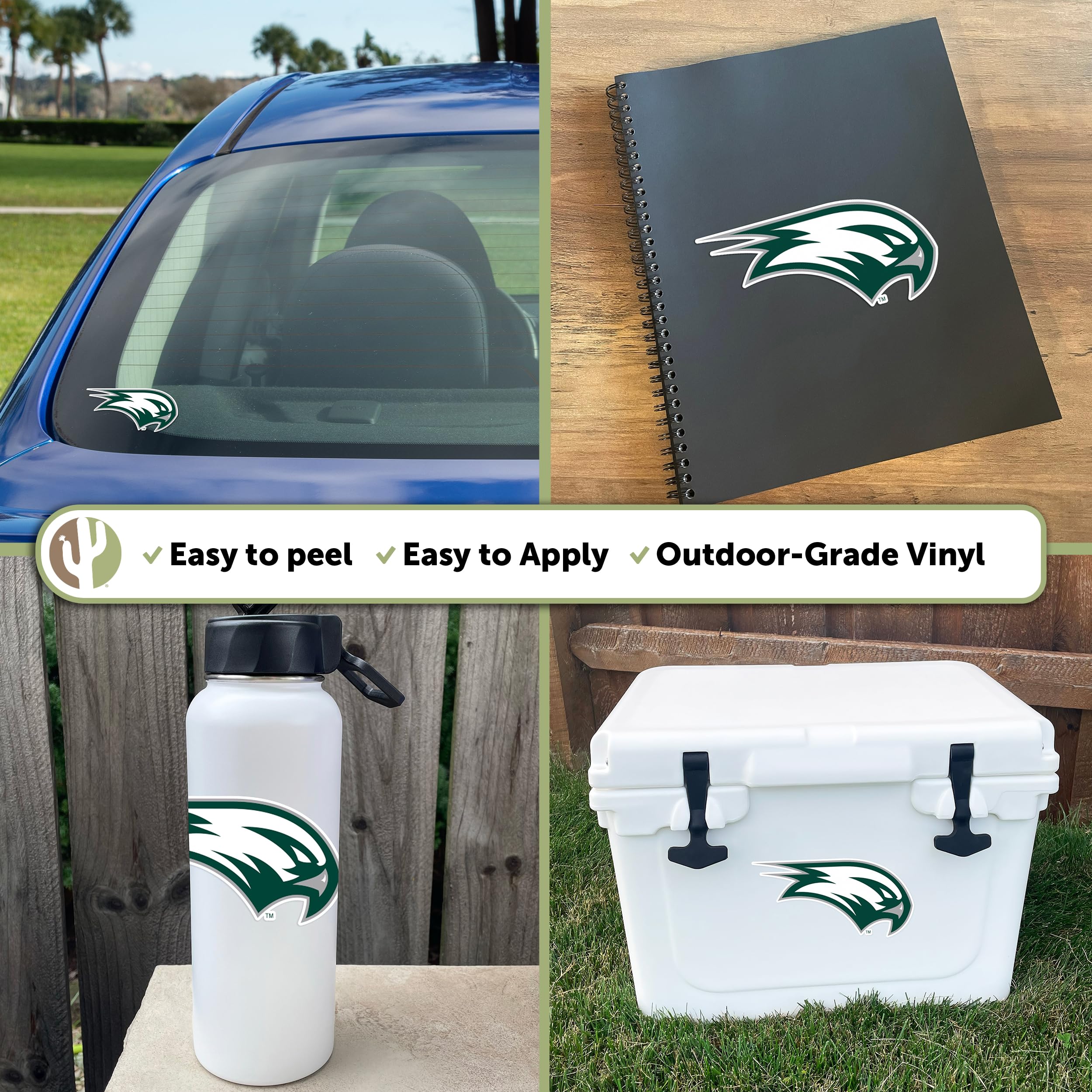 Wagner College WC Seahawks Desert Cactus Vinyl Decal Sticker - Waterproof Laptop, Car, Water Bottle, Scrapbook Decor (Pack of 5) - Perfect for School Spirit, College Dorm, Office & DIY Crafts