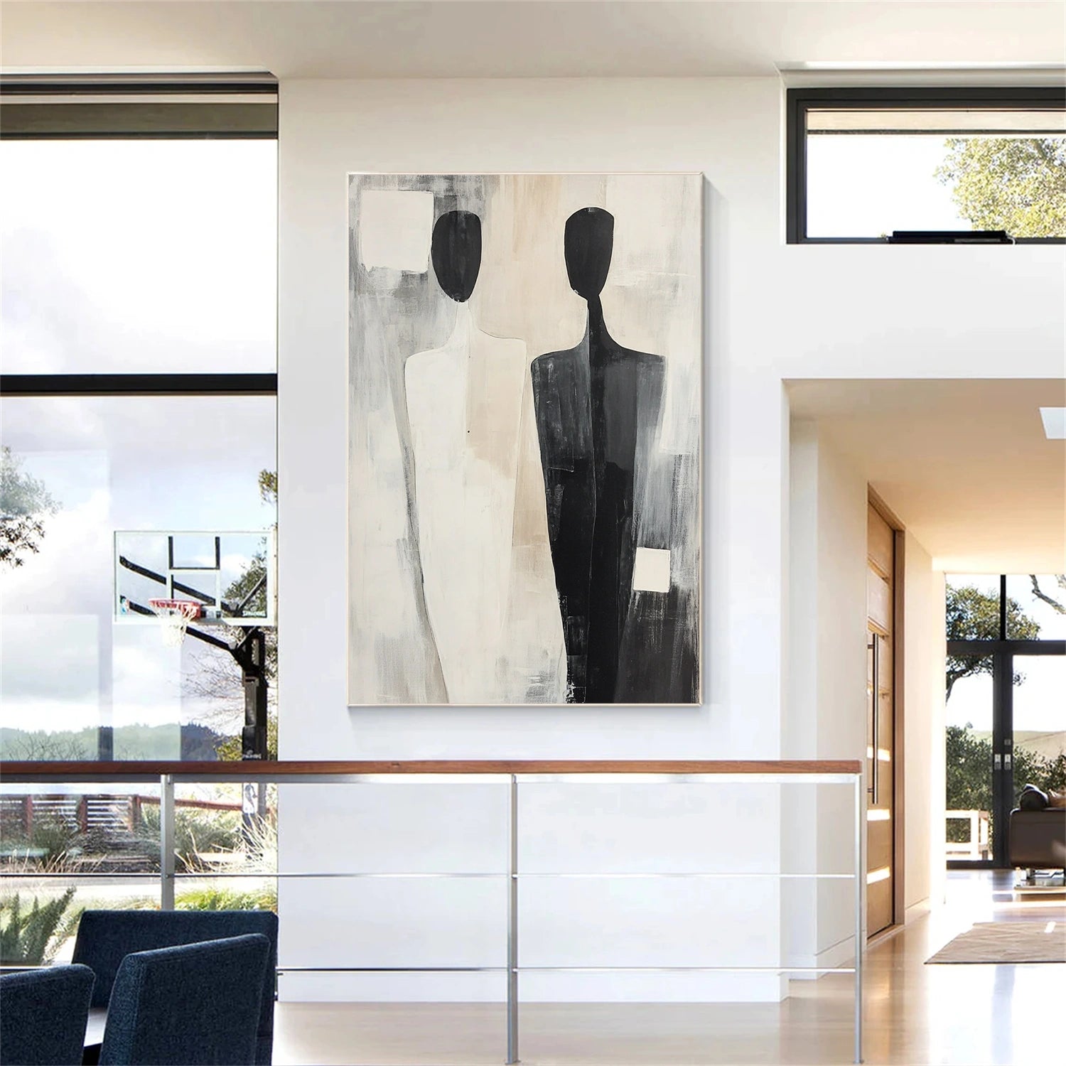Contemporary Abstract Minimalist Wall Art Painting - Modern Home Decor for Living Room, Bedroom & Office | #CW014