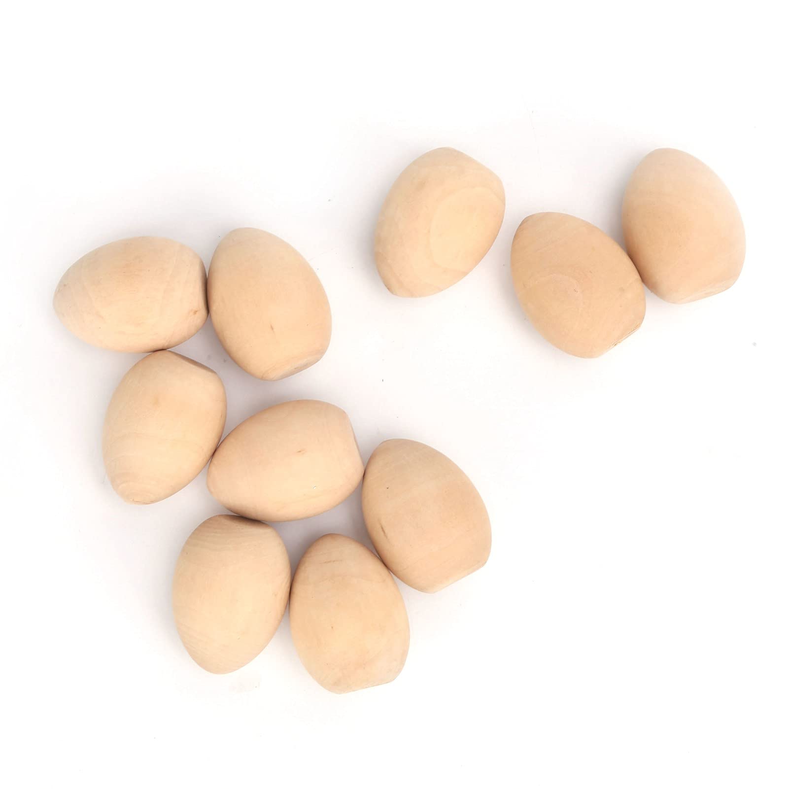 Natural Wooden Eggs for DIY Crafts - Unpainted Fake Eggs 1.4