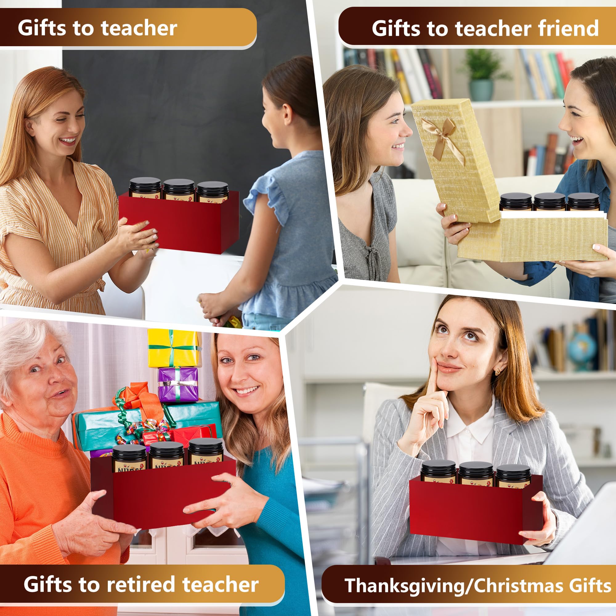 9-Piece Scented Candles Gift Set - Teacher Appreciation, Birthday - 3.5oz for Home & Office
