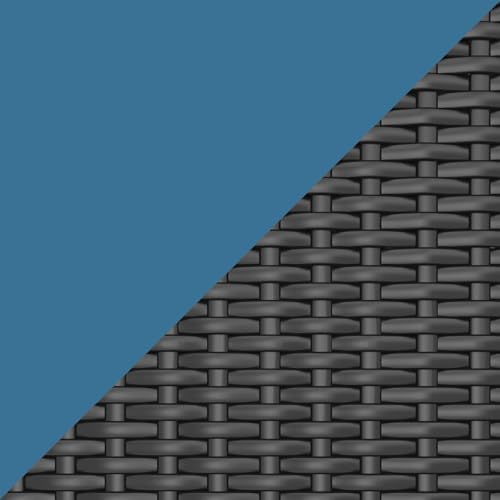 Black Rattan&peacock Blue