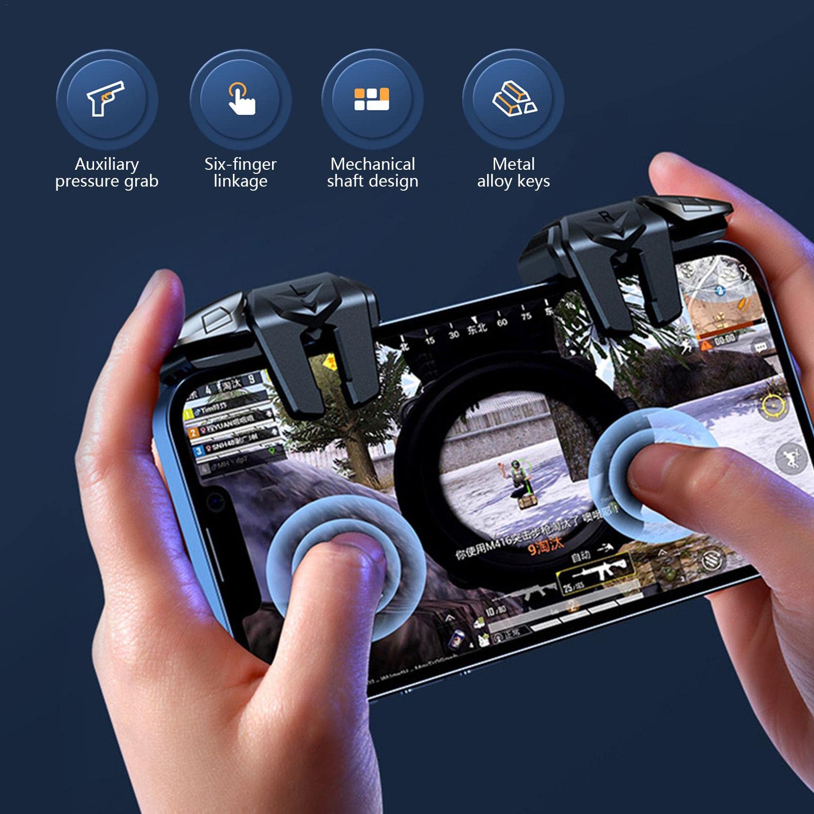 Lembrd Game Trigger - Ergonomic Retractable Phone Game Controller for Sensitive Shooting, Low Latency & Reliable Protection | Perfect for FPS, Battle Royale & Mobile Gaming on the Go