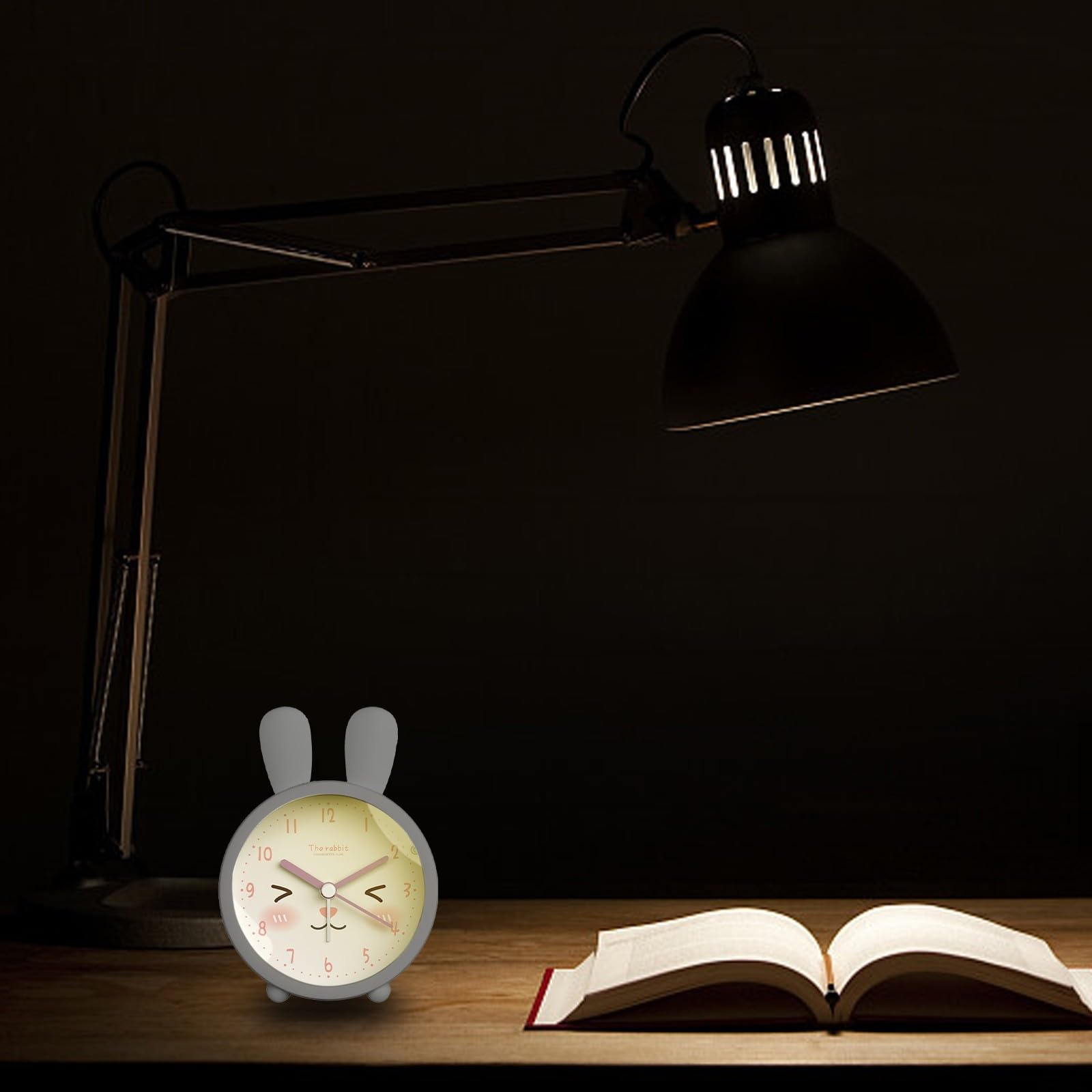 Best LED Alarm Clock with Night Light - Easy Press & Hold Glow Feature for Reading Time in the Dark - Perfect for Bedrooms, Kids Rooms & Travel (White)