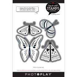PhotoPlay Say It With Stamps Die Set - Beautiful Butterflies for Scrapbooking, Card Making & Paper Crafts | DIY Stamping Supplies for Greeting Cards, Journals & Home Decor