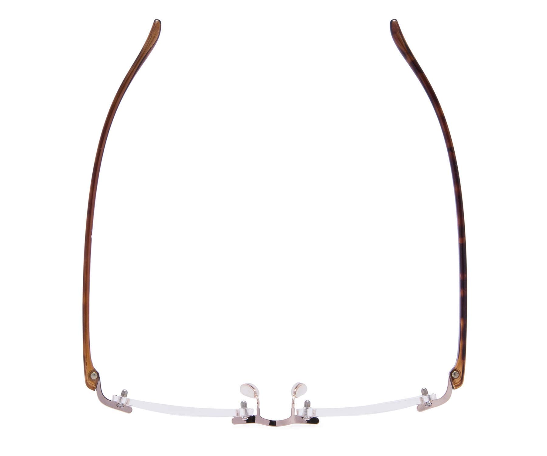 BLUELESS Rimless Reading Glasses for Men & Women - Lightweight Small Frame Readers in Tortoise Color - Perfect for Reading, Computer Use, and Daily Wear