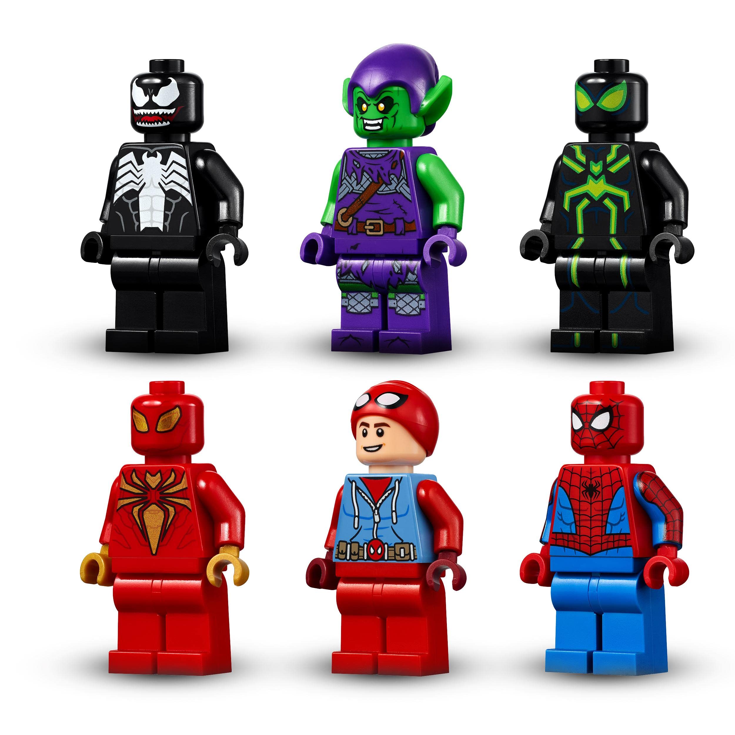 LEGO Marvel Spider-Man Attack on Spider Lair Building Toy Set with Peter's Hideout, Green Goblin & Venom Mini Figures - Superhero Play for Kids & Collectors