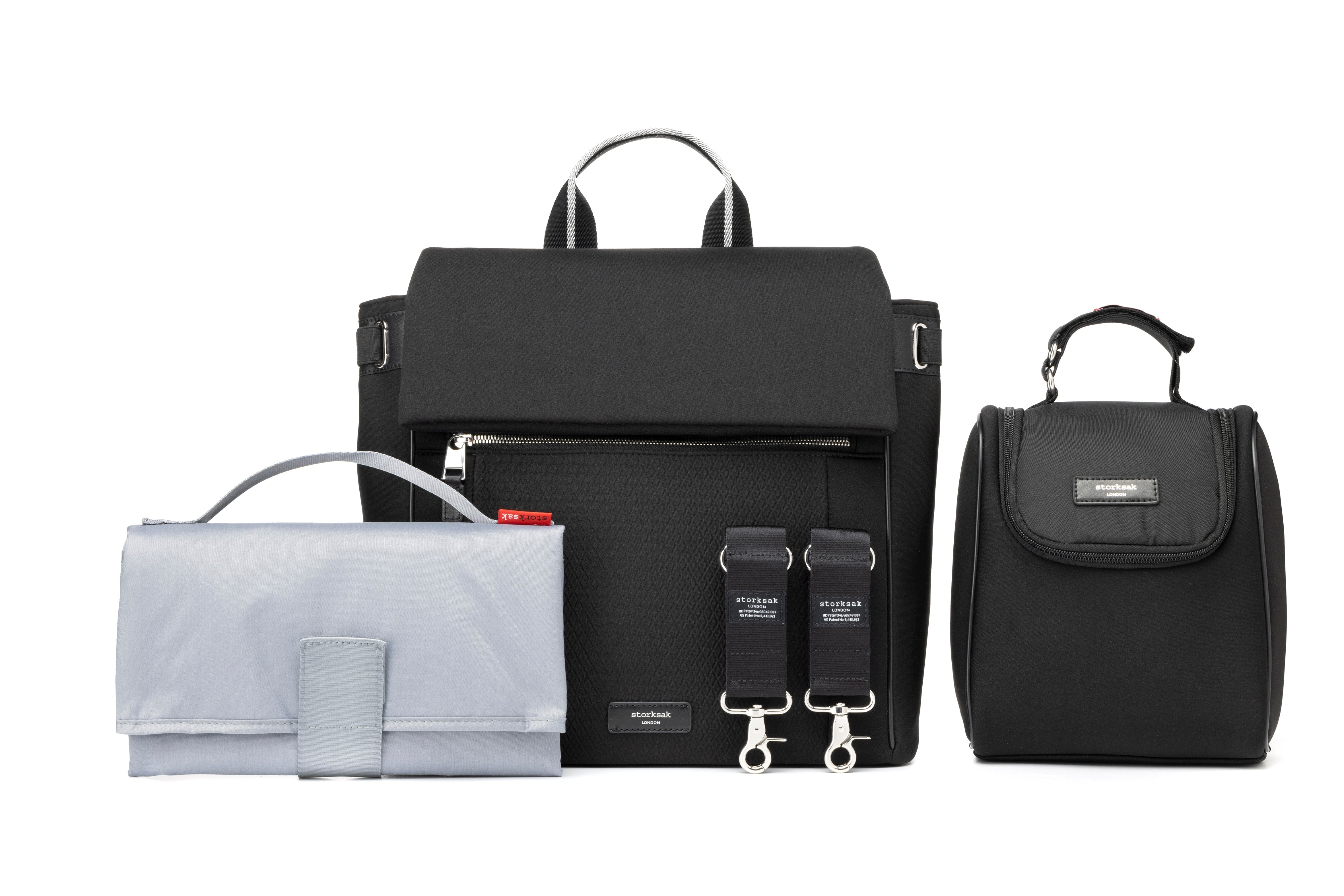 Storksak St James Scuba Changing Bag - Waterproof Diaper Bag for Moms, Baby Essentials Organizer with Insulated Bottle Pockets - Perfect for Travel, Daycare & On-the-Go Parenting