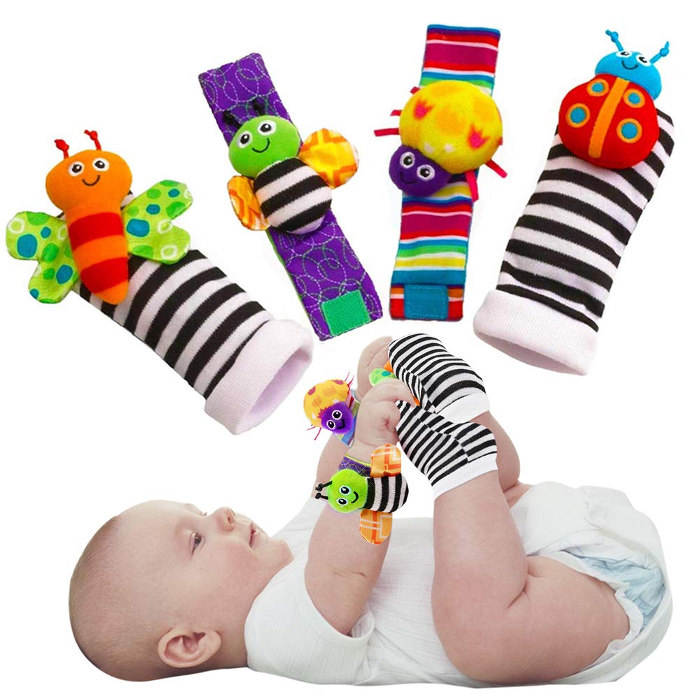 Soft Baby Rattle Socks Toys for 3-12 Months - Sensory Learning Toys for Infants & Toddlers (Girl & Boy) - Perfect for Crawling, Playtime & Early Development