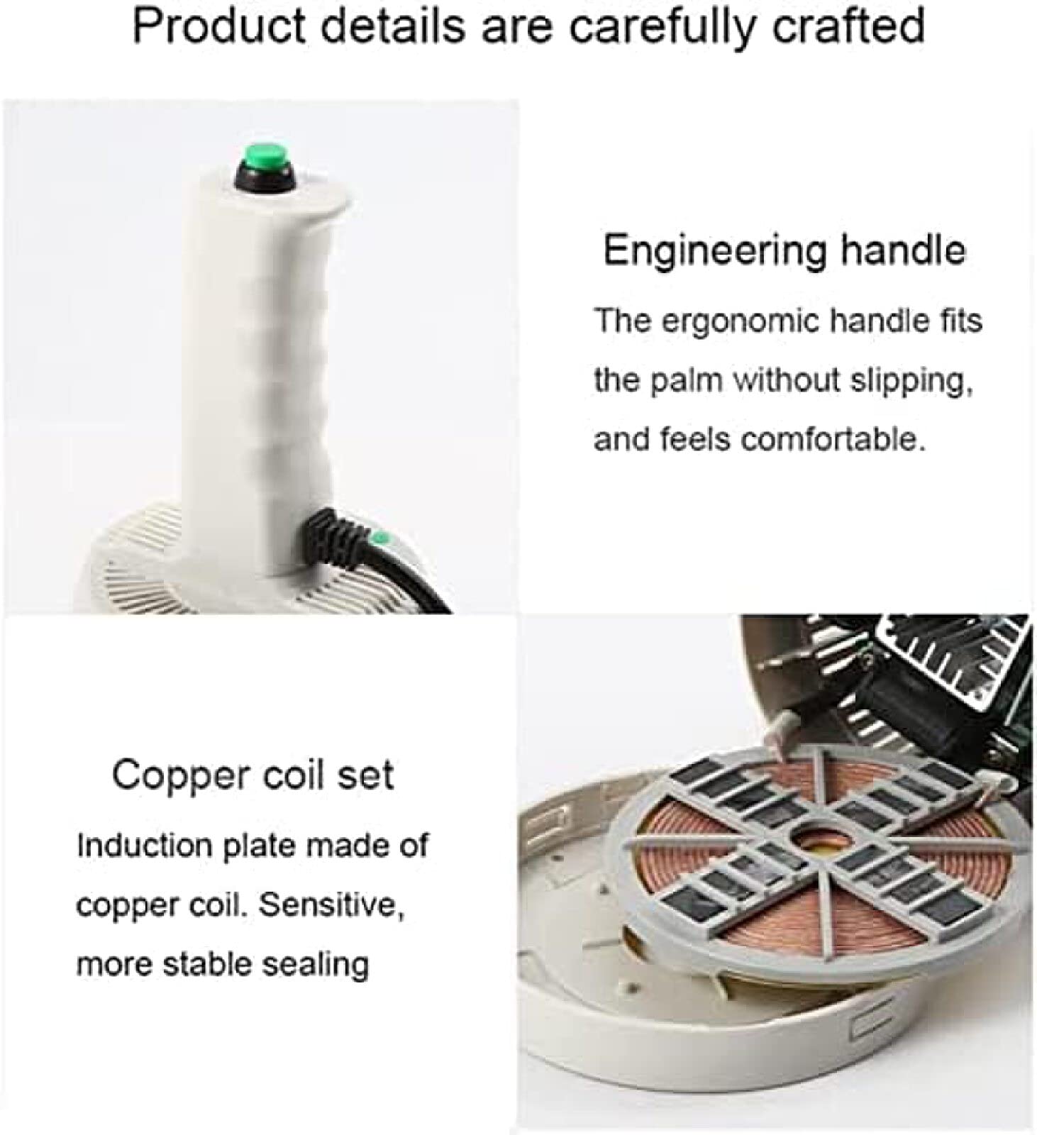 Electromagnetic Induction Bottle Sealer for 20-130mm Aluminum Foil Caps - Portable One-Touch Bottle Capping Machine (GQYYS) - Perfect for Home Brewing, DIY Cosmetics & Small Batch Beverage Production
