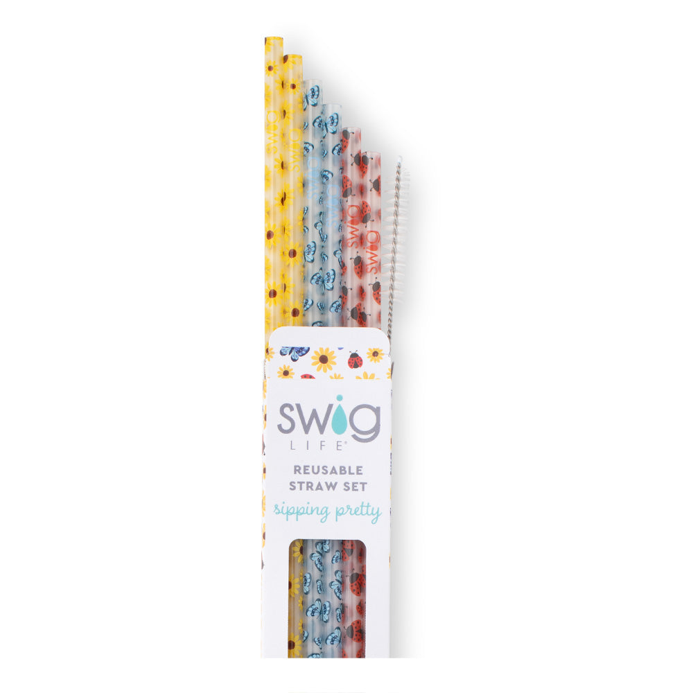 Eco-Friendly Reusable Straw Set - BPA-Free Stainless Steel Drinking Straws for Smoothies, Iced Coffee & Cocktails - Perfect for Picnics, Travel & Home Use