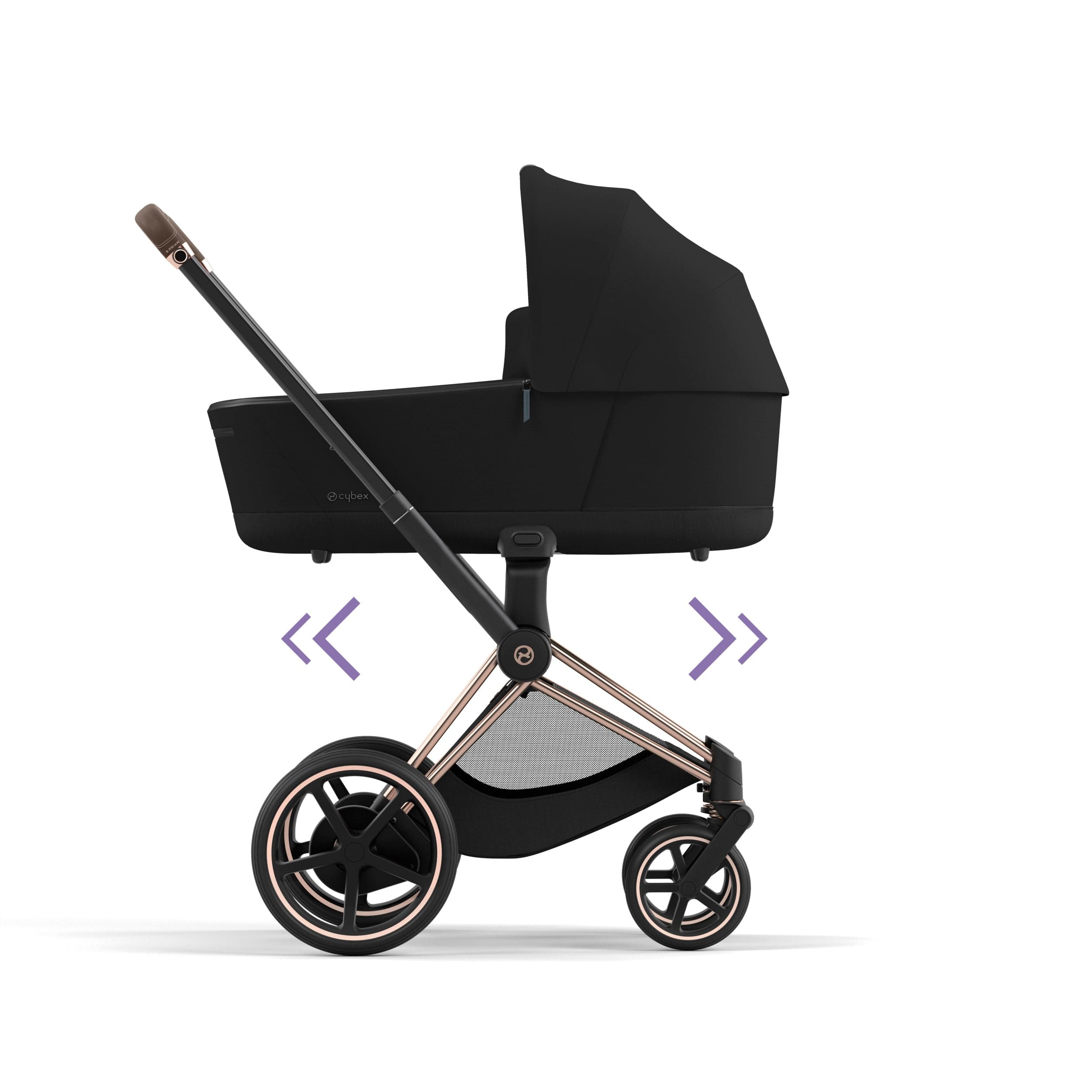Cybex ePriam 2 Complete Stroller - Rose Gold & Brown Luxury Baby Stroller with All-Wheel Suspension | Perfect for City Walks, Shopping & Travel