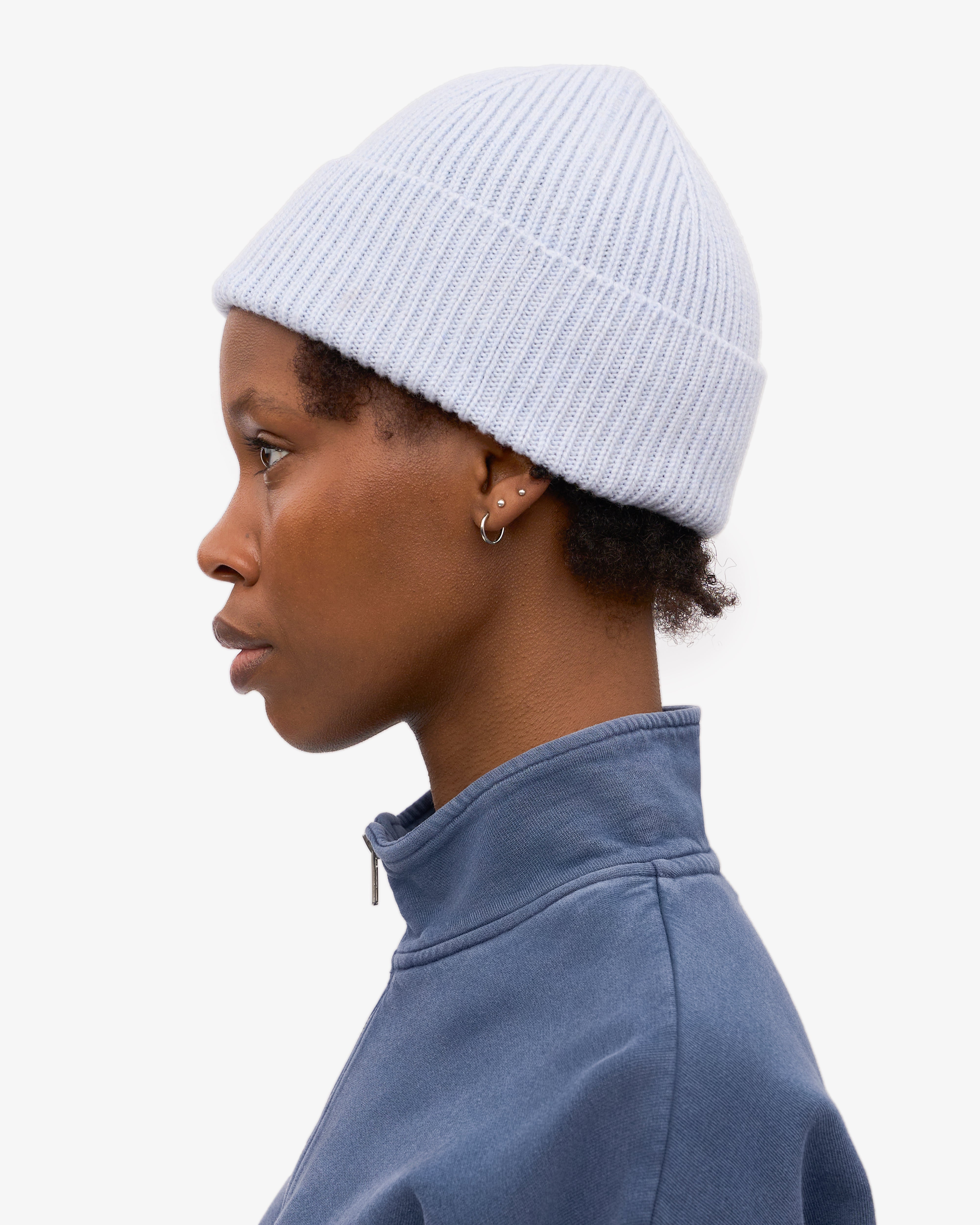 Premium Merino Wool Beanie - Polar Blue Color - Warm Winter Hat for Men & Women - Perfect for Skiing, Hiking & Outdoor Activities
