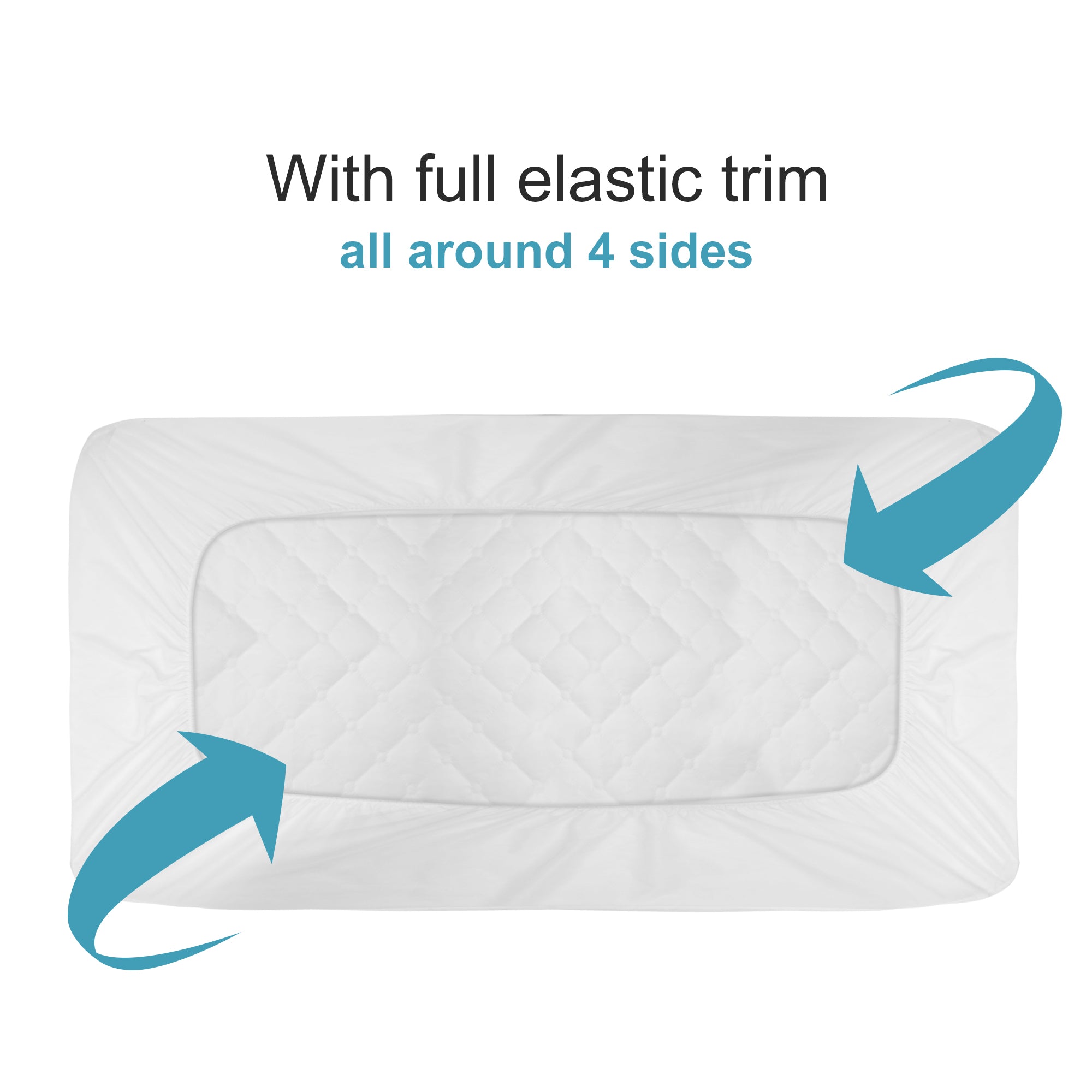 NTBAY 2 Pack Waterproof Crib Mattress Protectors - Washable, Breathable, Fitted Covers for Baby Bassinet & Toddler Bed - Perfect for Nighttime Accidents & Spills