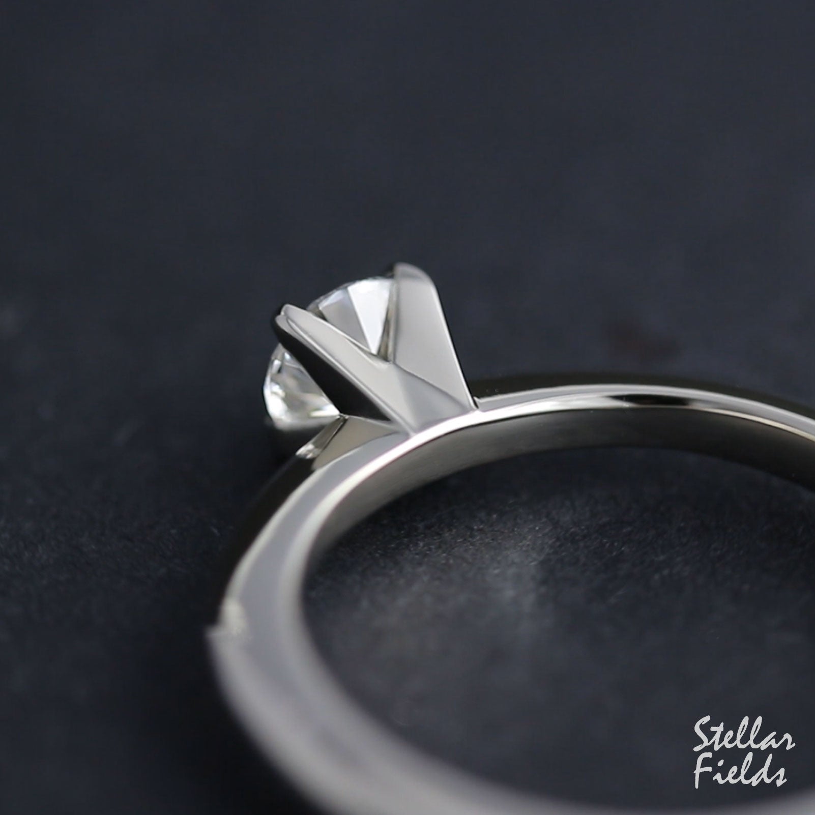 Natural Diamond Solitaire Prong Engagement Ring - 14K White Gold Classic Wedding Band for Women - Perfect for Proposals, Anniversaries & Bridal Jewelry