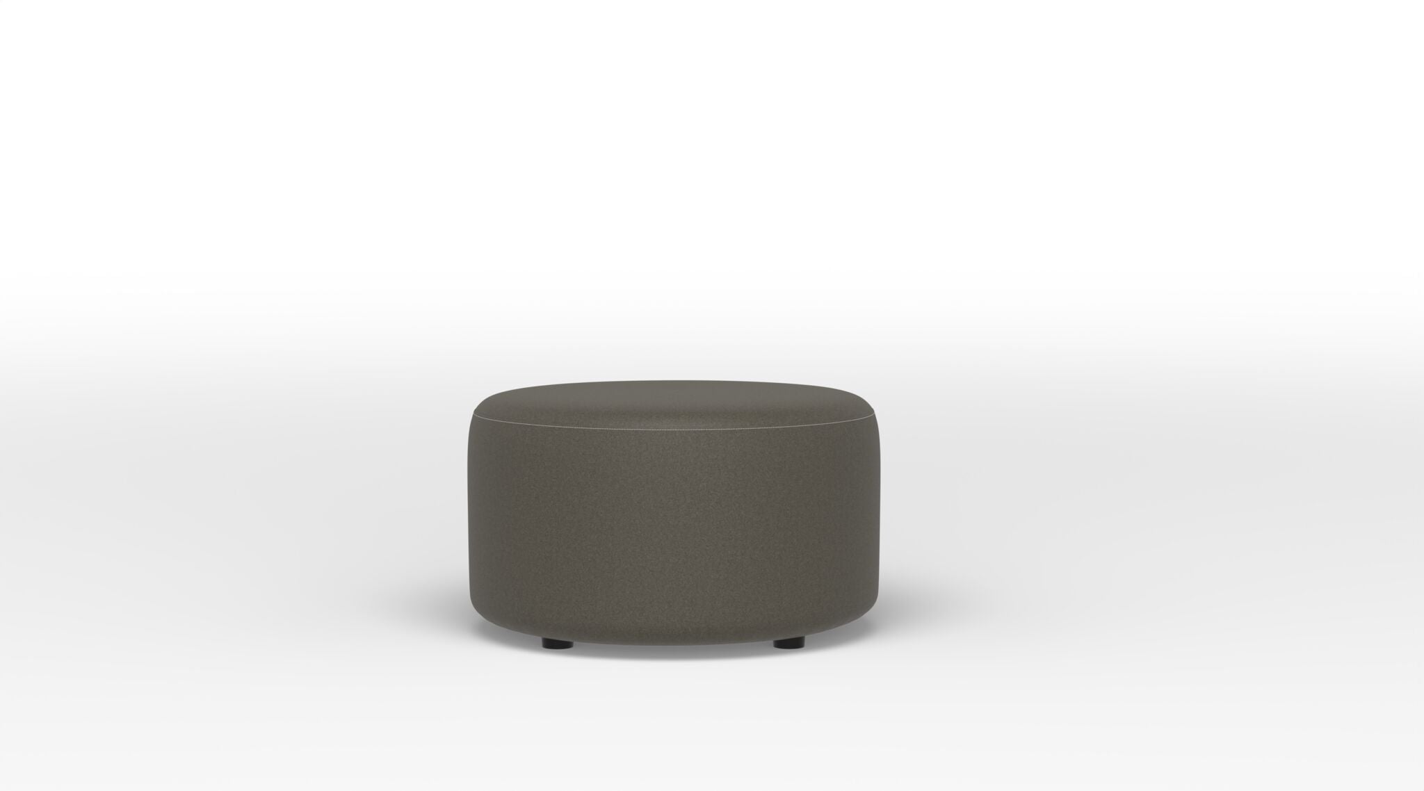 Celeste Round Ottoman in Arlo Brown - Stylish Footrest & Extra Seating for Living Room, Bedroom, or Nursery