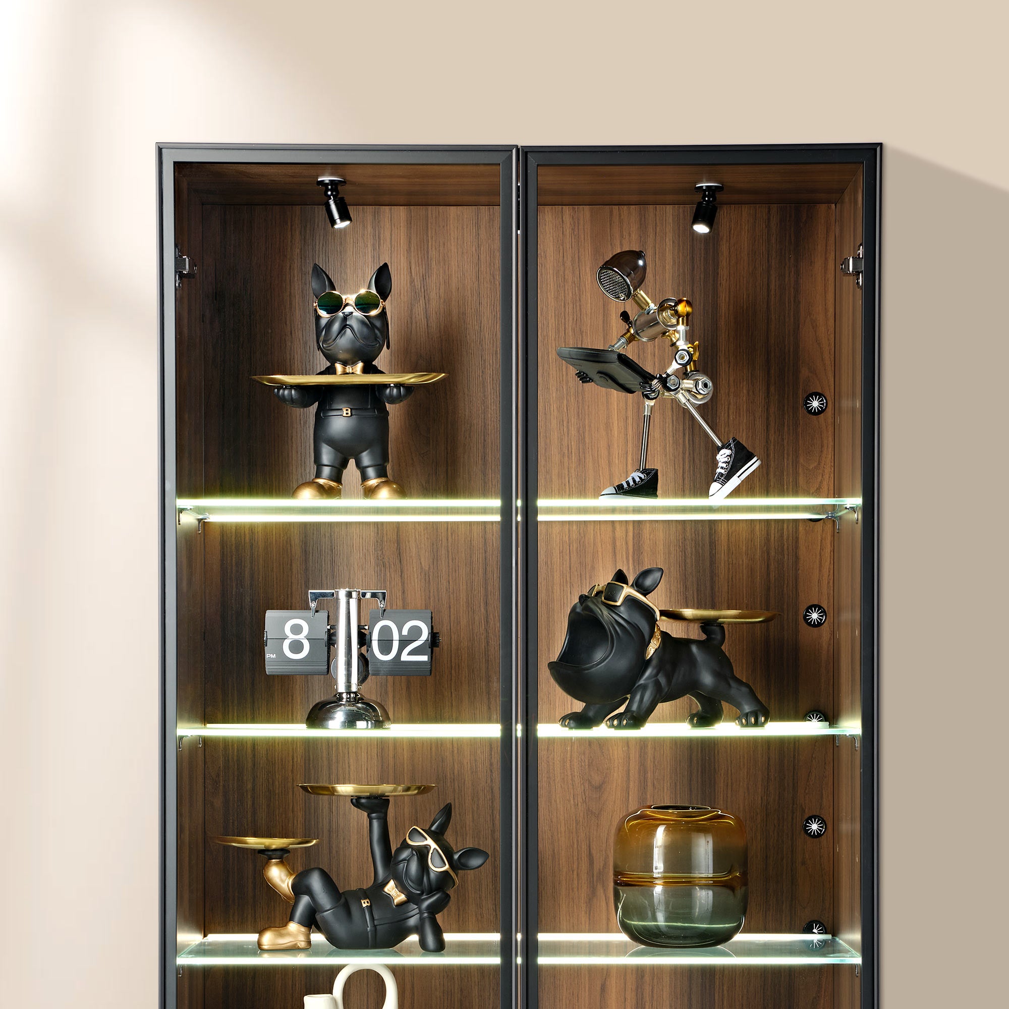 HD 14, 11.81''H Bulldog Statue - Decorative Storage Tray & Home Ornament for Living Room, Office Desk Decor