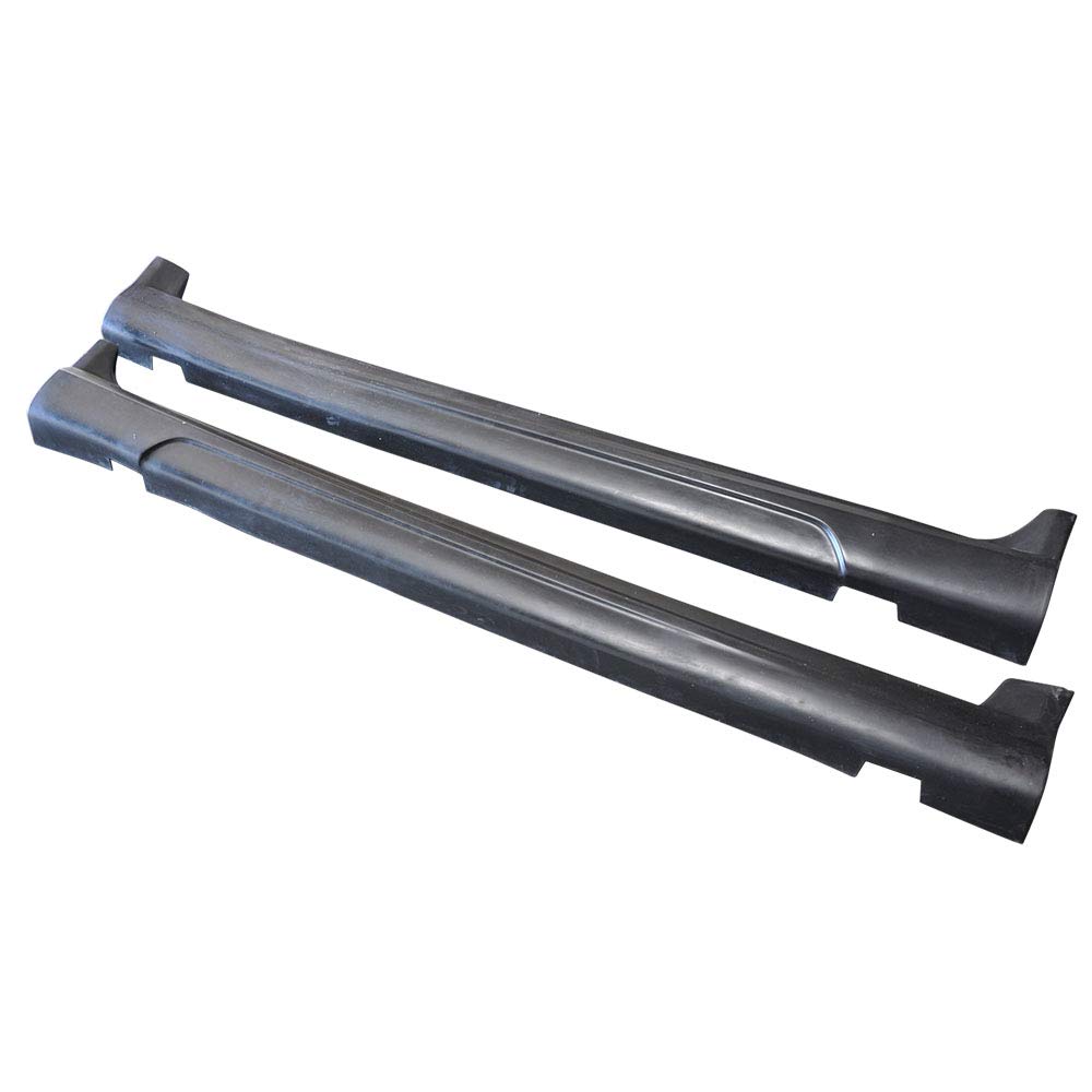 FREEMOTOR802 Compatible Side Skirts for 2003-2007 Scion XB Wagon - K Style Unpainted Black PU Rocker Panels | Perfect for Car Customization & Body Protection