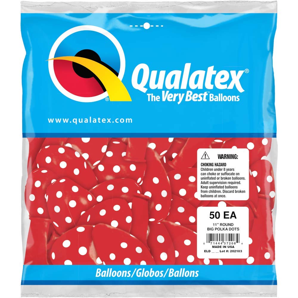 Qualatex 11-Inch Red Latex Balloons for Parties, Weddings, Birthdays & Decorations – Pack of 100