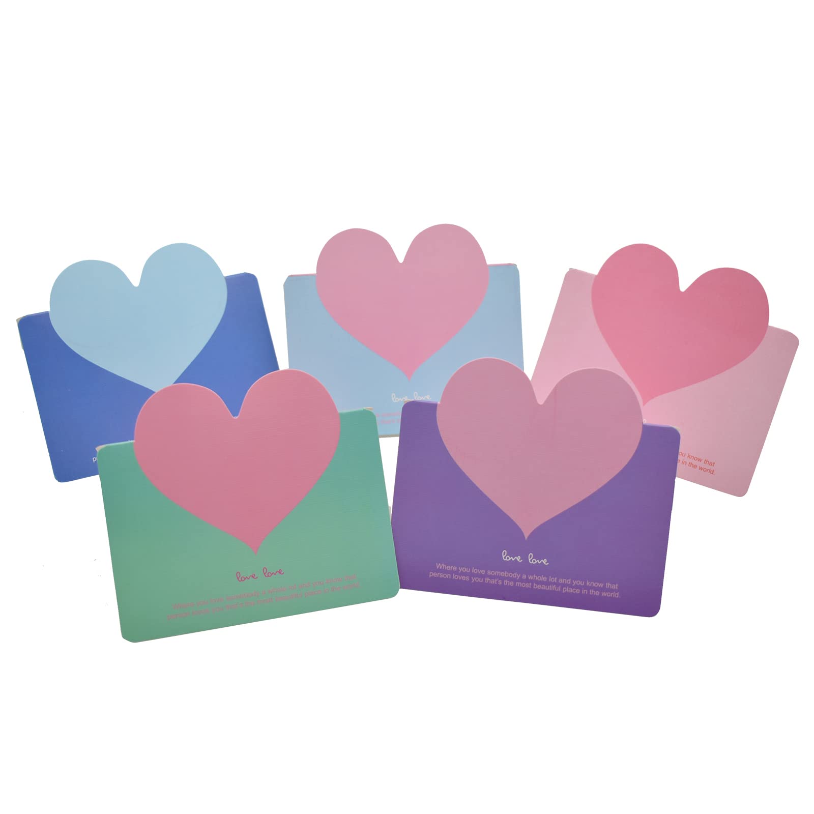 100Pcs Foldable Love Heart Greeting Cards - Valentine's Day, Christmas, Wedding, Birthday Cards Bulk Set | Perfect for DIY Crafts, Party Favors, Gift Wrapping & Special Occasions