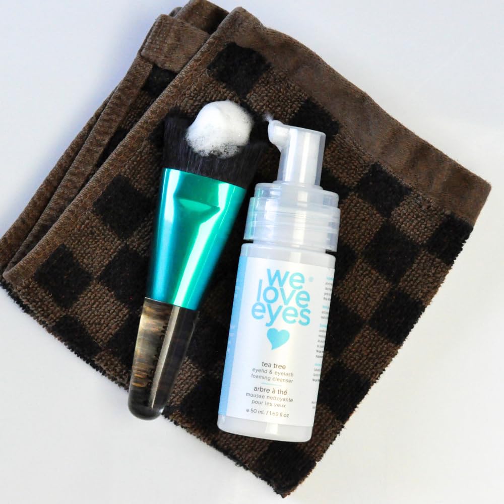 Tea Tree Oil Eye Makeup Remover System - Gentle Lash & Brow Care - Prevent Eyelash Loss While Removing Waterproof Mascara & Eye Makeup - Perfect for Sensitive Eyes & Daily Makeup Removal Routine