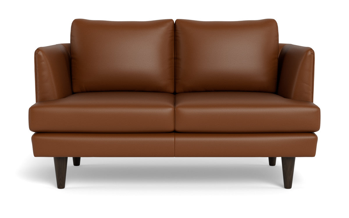 Rainey 59 Genuine Leather Loveseat Sofa - Modern Two-Seater Couch for Living Room, Lounge & Office - Comfortable & Stylish Home Furniture