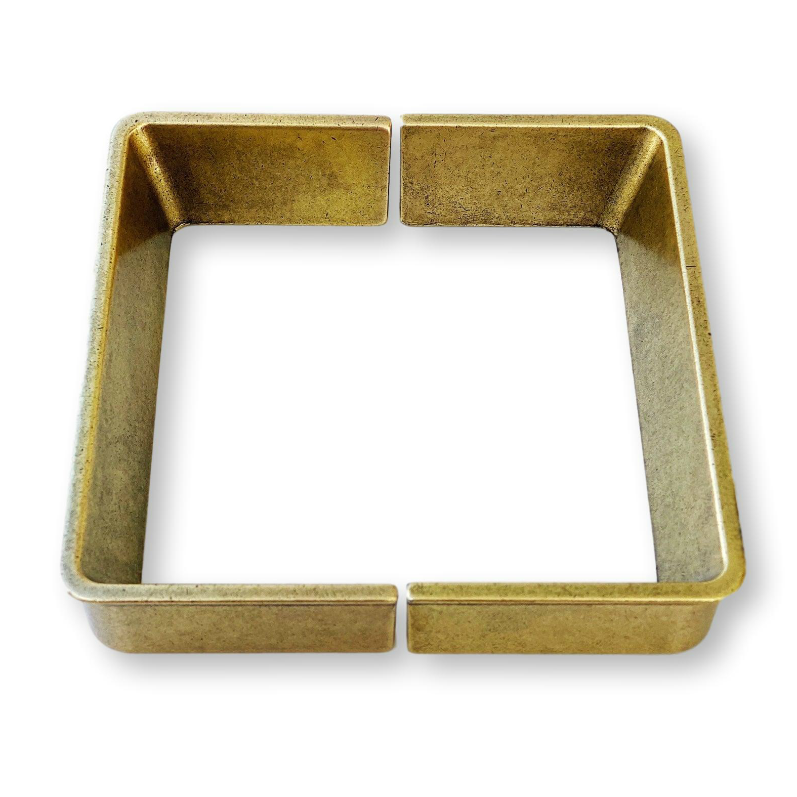 Vintage Aged Brass Half Square Drawer Pulls - Cabinet Hardware for Kitchen, Bathroom & Furniture (Set of 10) - Perfect for Modern Farmhouse, Industrial & Rustic Home Decor