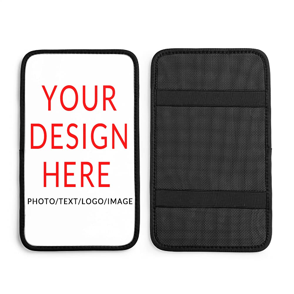 Custom Auto Center Console Pad Car Armrest Cover - Personalized Text/Name/Image - Universal Fit for Sedan, Truck & SUV - Car Decor Accessories & Protector - Perfect for Road Trips & Daily Commute