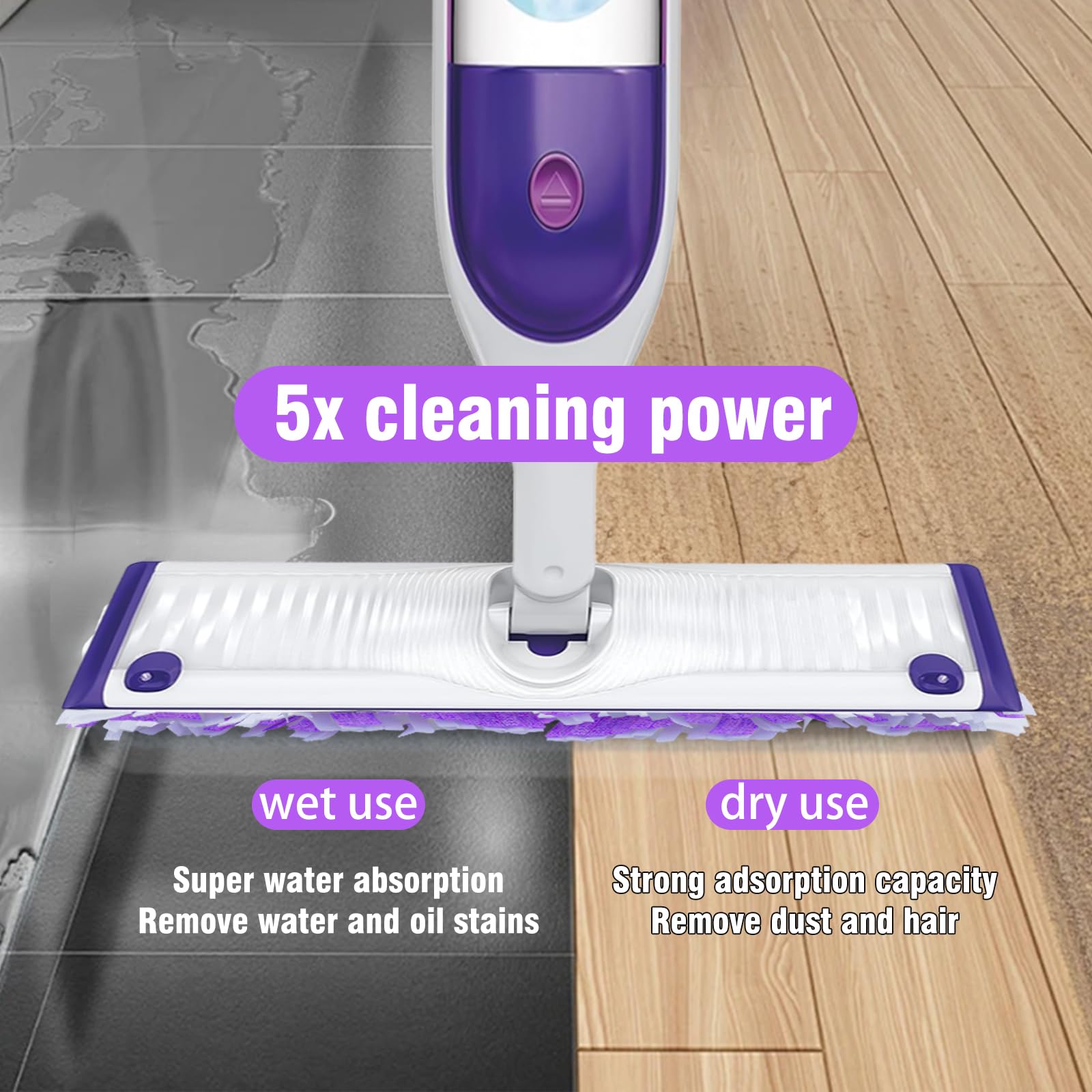 20-Pack Heavy-Duty Disposable Power Mop Pads Refills for Swiffer PowerMop - Quick-Absorbing, No Residue, Non-Washable & Unscented Floor Cleaning Pads - Perfect for Hardwood, Tile & Laminate Floors - Compatible with Swiffer PowerMop Cleaning System