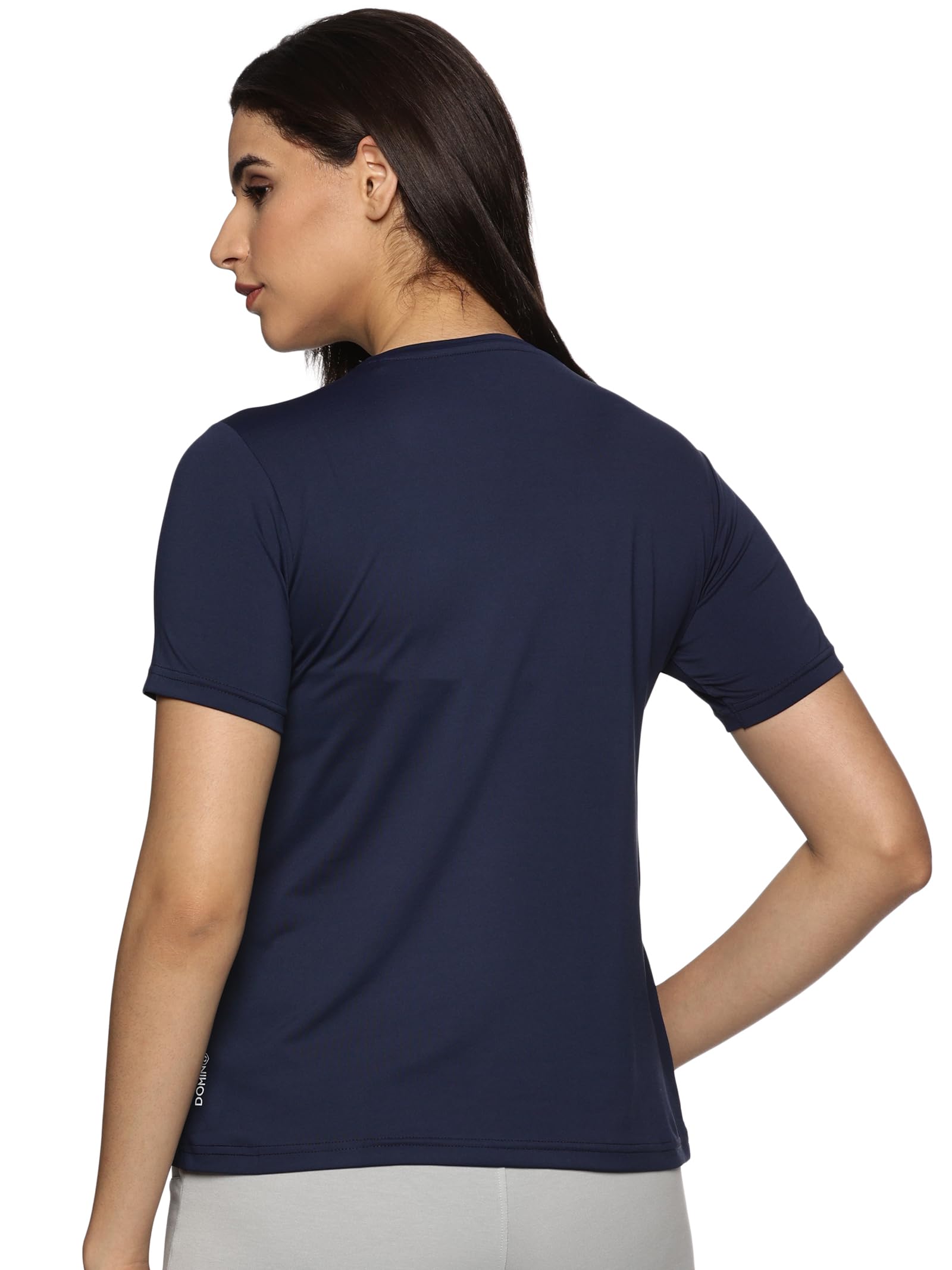 DOMIN8 Women's Breathable Quick-Dry Regular Fit Sports T-Shirt - Soft Comfortable Activewear for Gym, Running & Workouts | Stylish Casual Wear for Everyday Use