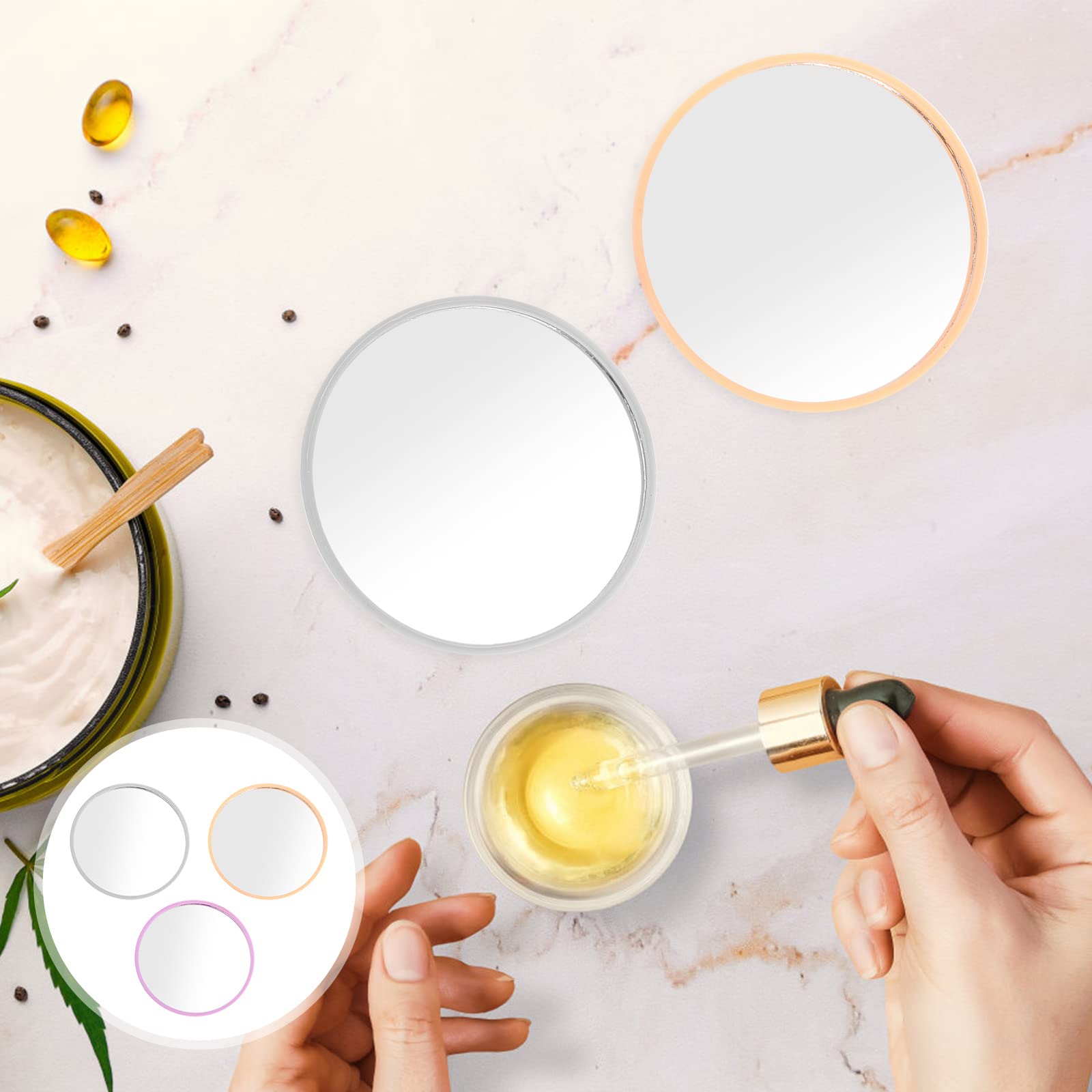 Compact Folding Magnifying Makeup Mirror - Portable Travel Cosmetic Mirror for Women, Pocket & Purse Size, Set of 24 - Perfect for Travel, Home Vanity & On-the-Go Touch Ups