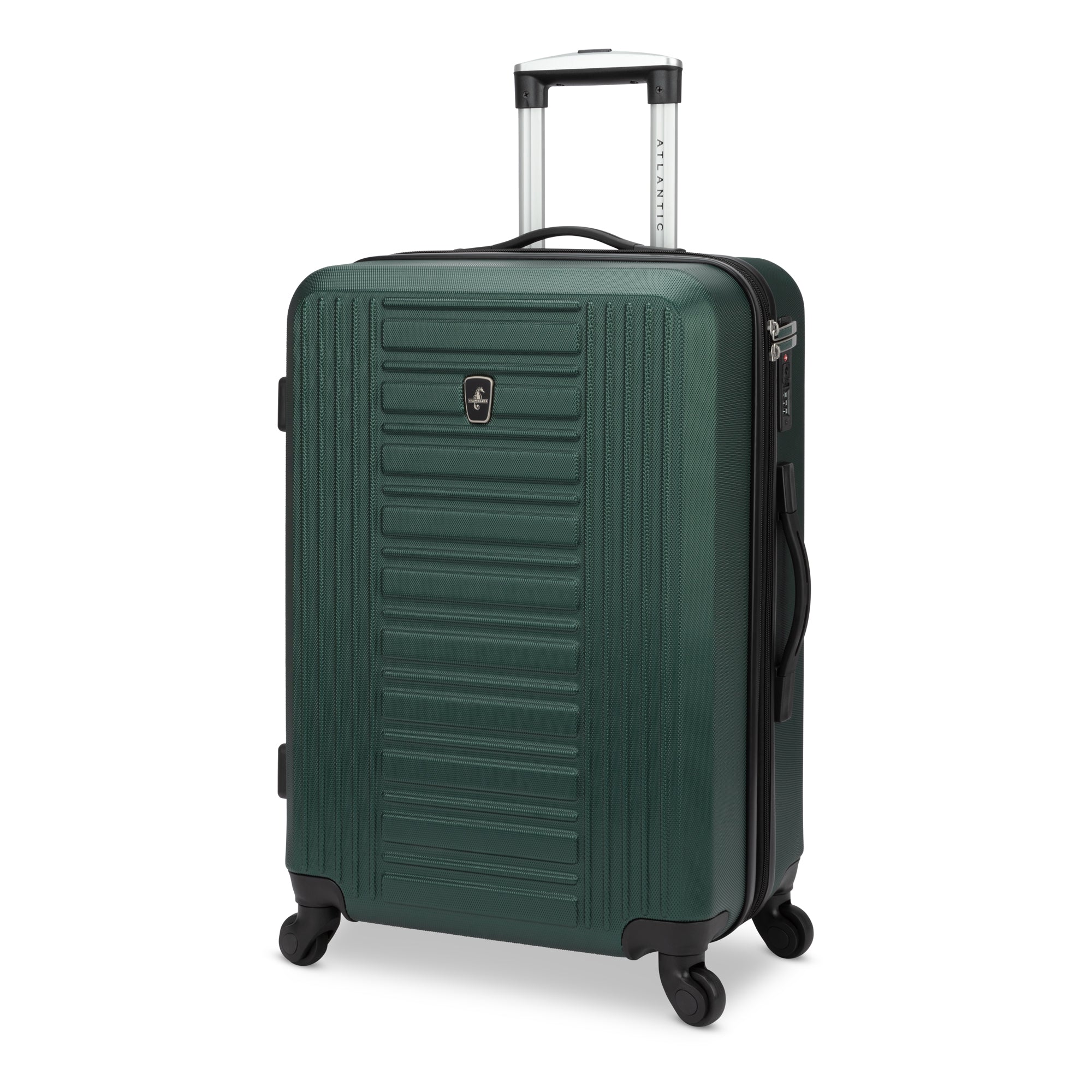 Atlantic Acclaim II 3-Piece Luggage Set - Lightweight Spinner Suitcase with TSA Lock, Durable Hardshell Carry On & Checked Bags (Black) - Perfect for Business Travel, Family Vacations & International Trips