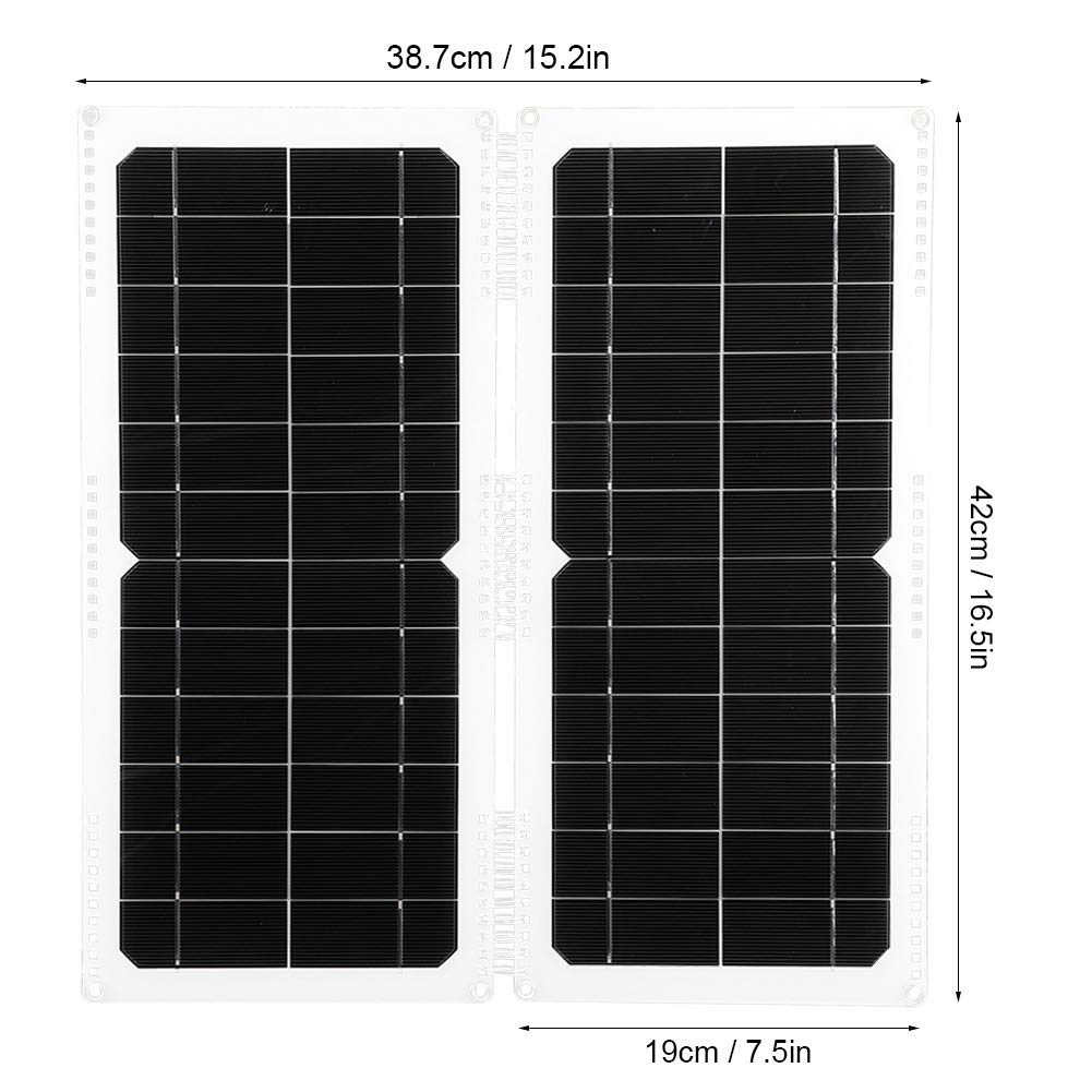 20W Solar Panel Charger - Portable Waterproof Solar Charger for Camping, Hiking, RV & Outdoor Activities - Fast Charging Power Bank for Phones, Tablets & USB Devices