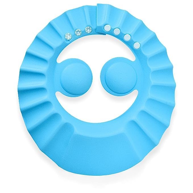 Venja Soft Adjustable Visor Hat - Safe Shampoo & Shower Bathing Protection Cap for Toddlers, Babies & Kids (Multi-Color) - Waterproof Hair Cover for Swimming, Spa & Daily Hair Care