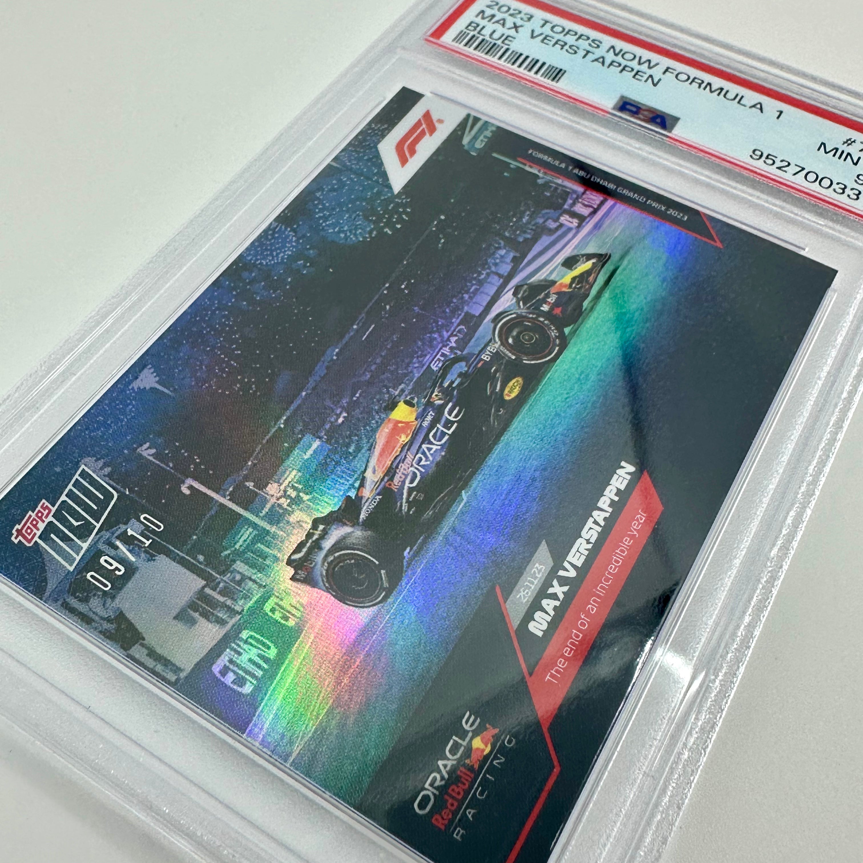 PSA 9 Graded 2009-2010 Max Verstappen #71 Blue Rookie Card - Perfect for F1 Collectors & Racing Memorabilia Displays