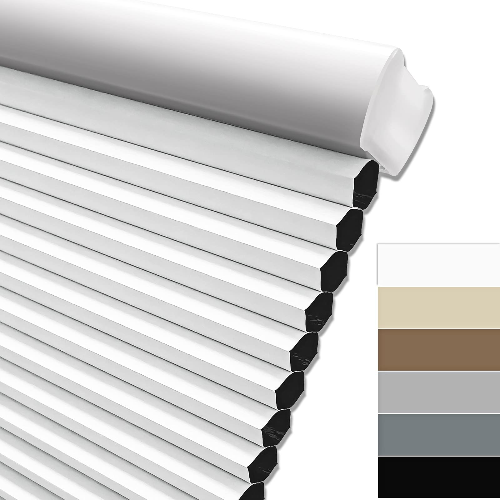 Keego Cordless Blackout Cellular Shades for Windows - Custom Cut to Size, 46.5