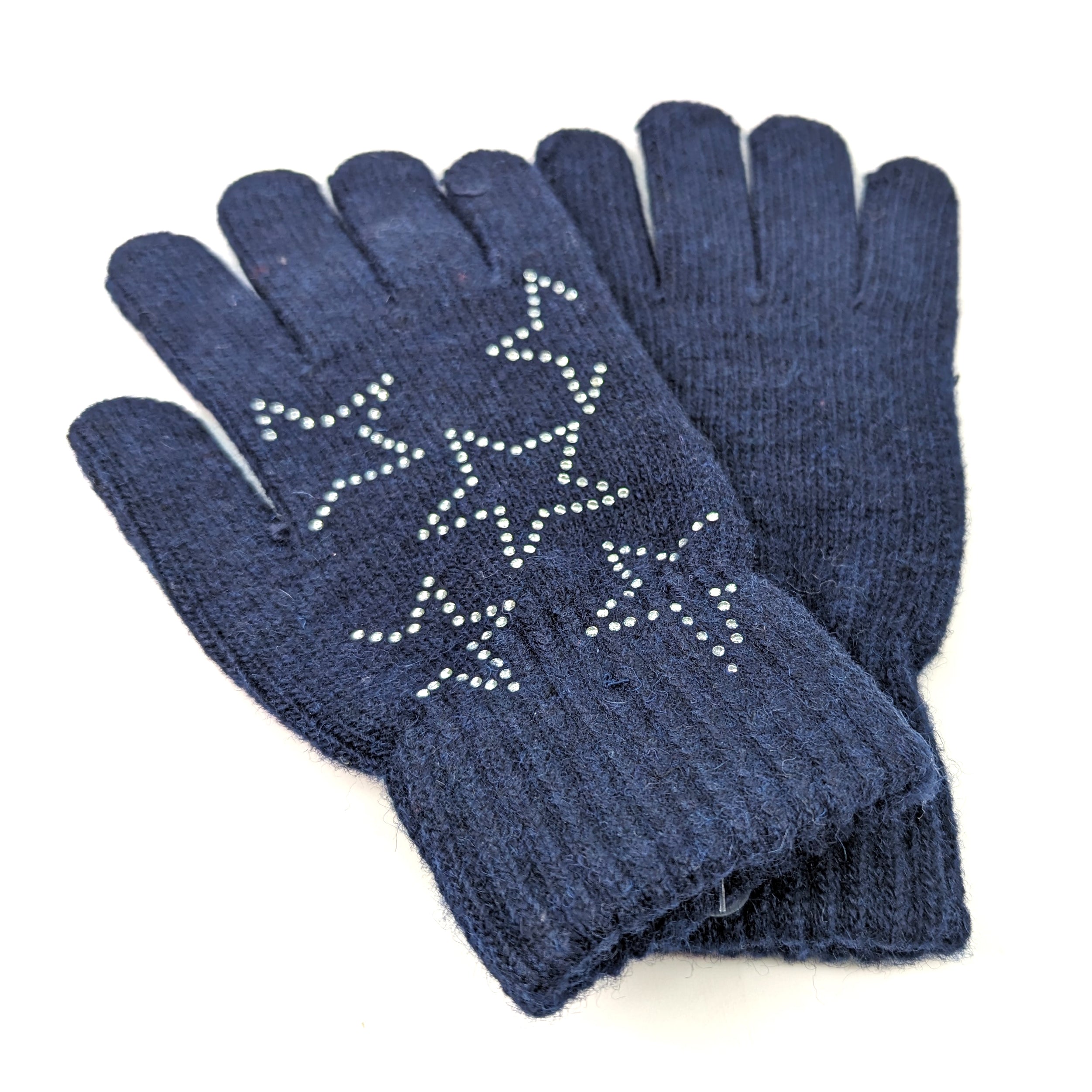 Twinkle Twinkle Gloves - Navy Blue Winter Gloves for Women & Men, Soft & Warm Touchscreen Gloves for Outdoor Activities, Running, Hiking, and Daily Use