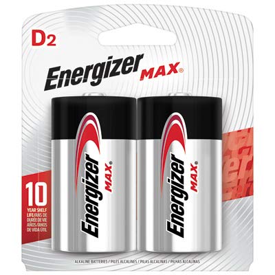 Eveready E95BP-2 Alkaline D Batteries - 12 Pack (2-Pack x 6) - Long Lasting Power for Flashlights, Toys, Radios & Emergency Devices