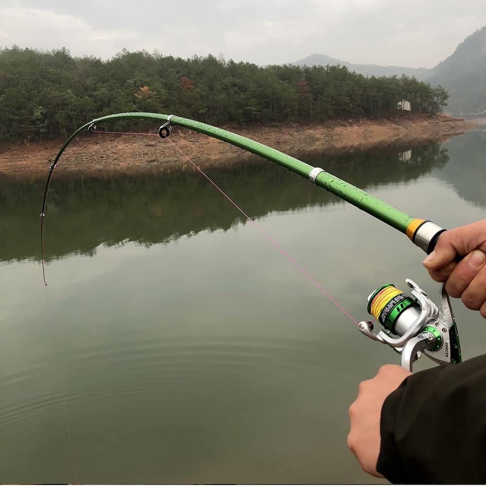 Portable Telescopic Fishing Rod - 7ft to 12ft Fiberglass Pole with Ceramic Guide Rings & EVA Handle - Compact Travel Fishing Gear for Beginners and Professionals - Perfect for Saltwater, Freshwater, Beach and Boat Fishing Adventures