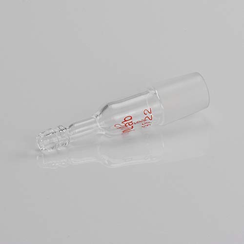StonyLab 19/22 Male Glass Joint Straight Inlet Adapter with 10mm Hose Connection - Premium Lab Glassware for Distillation, Chemistry Experiments & Scientific Research