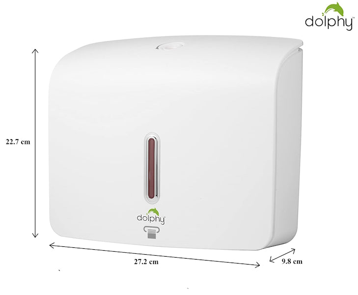 Ultra-Slim Paper Towel Dispenser - Black or White - Space-Saving for Kitchen, Bathroom & Office Use