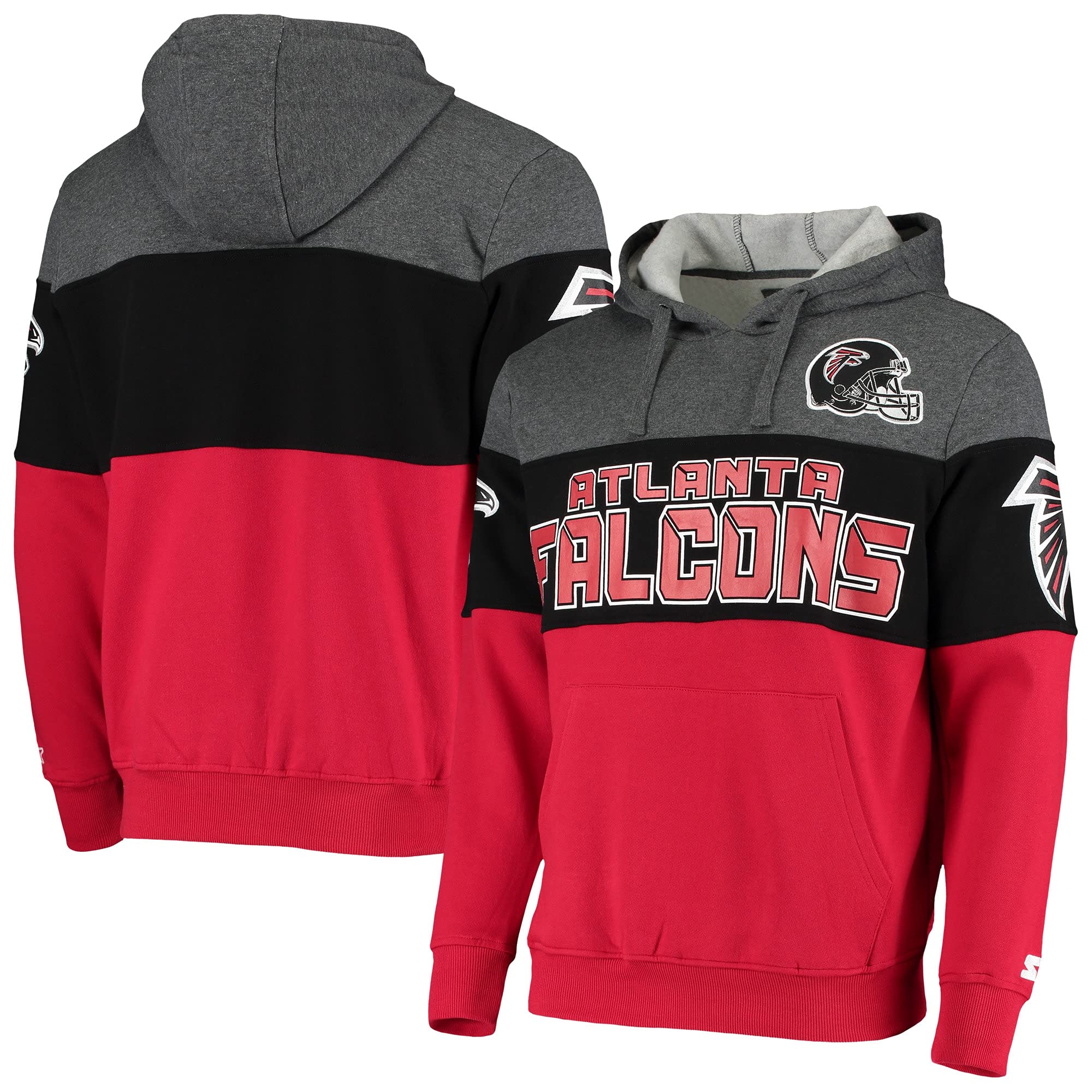 Men's Pittsburgh Steelers Extreme Fireballer Throwback Hoodie - Heathered Charcoal & Gold - Starter NFL Pullover for Game Day & Casual Wear